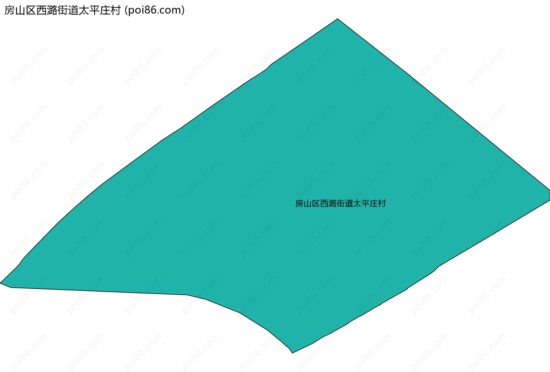 房山区西潞街道太平庄村边界地图