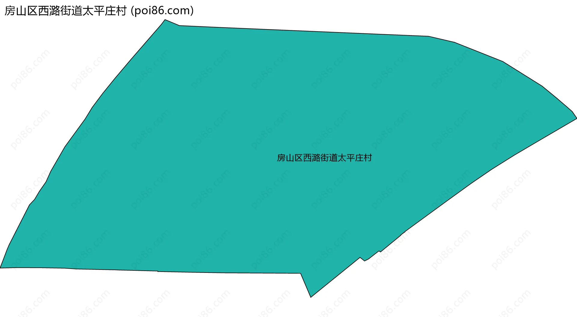房山区西潞街道太平庄村边界地图