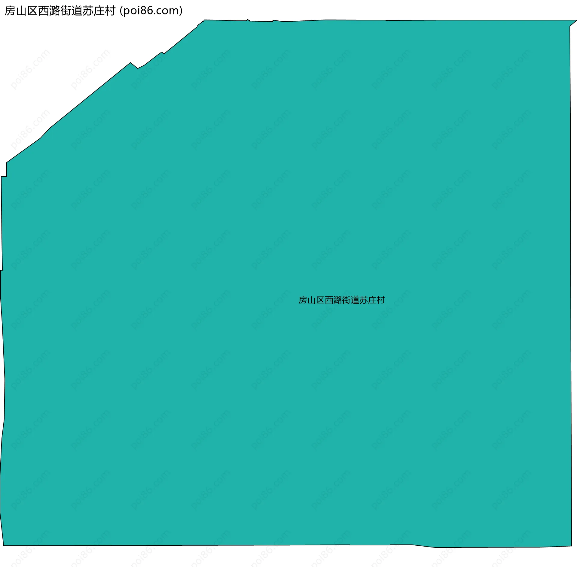 房山区西潞街道苏庄村边界地图