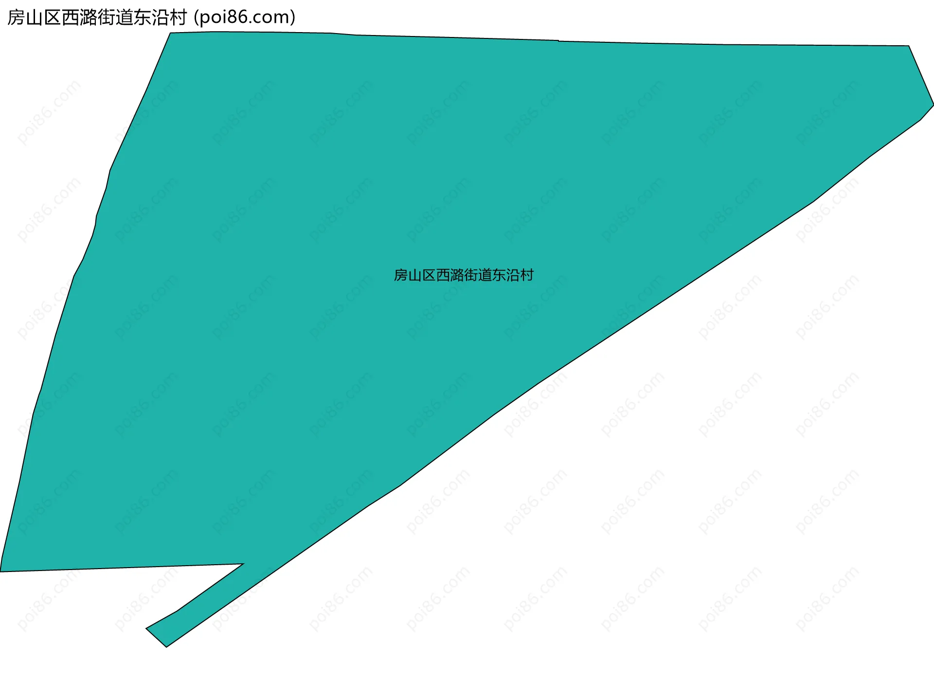 房山区西潞街道东沿村边界地图
