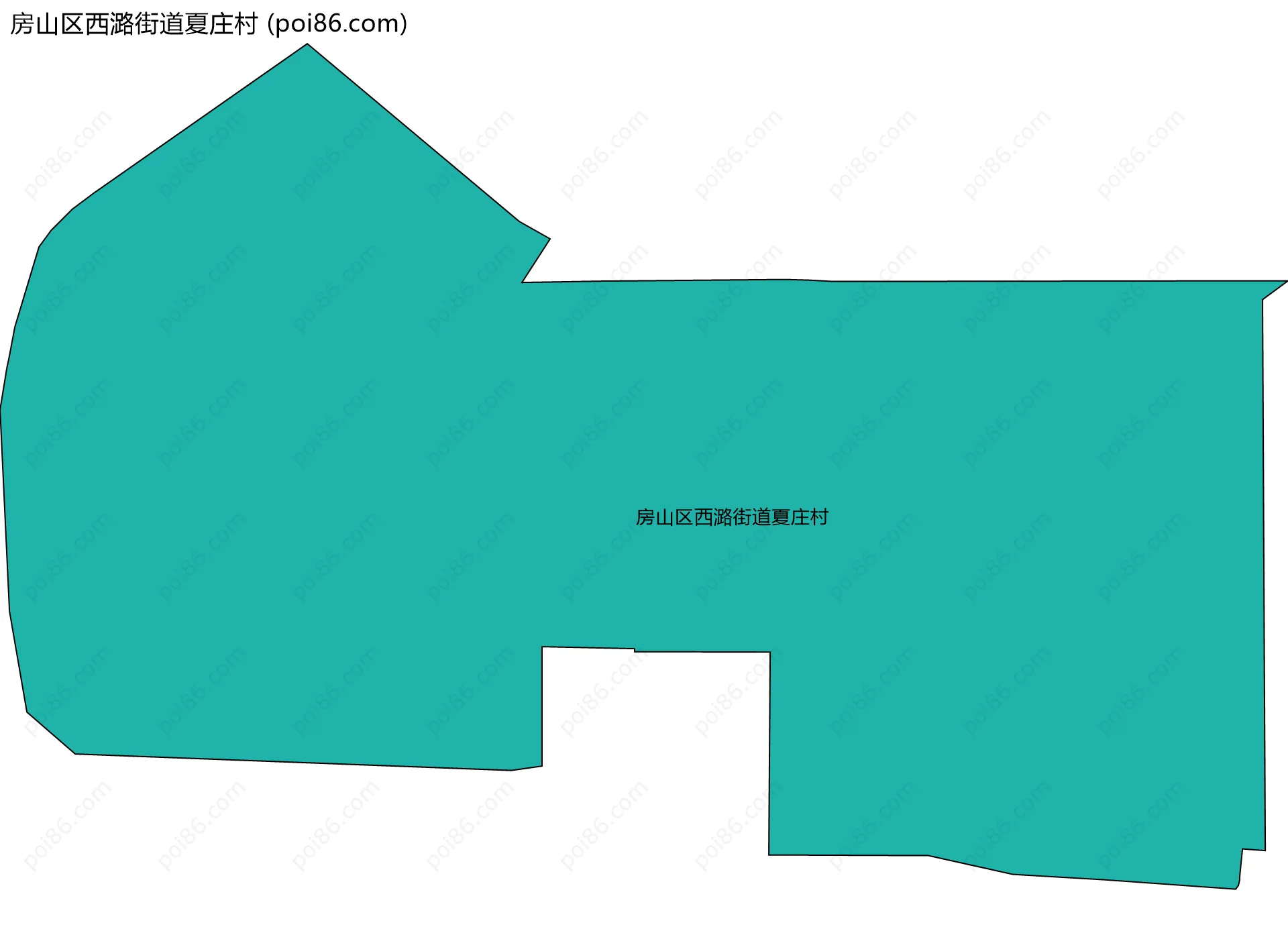 房山区西潞街道夏庄村边界地图