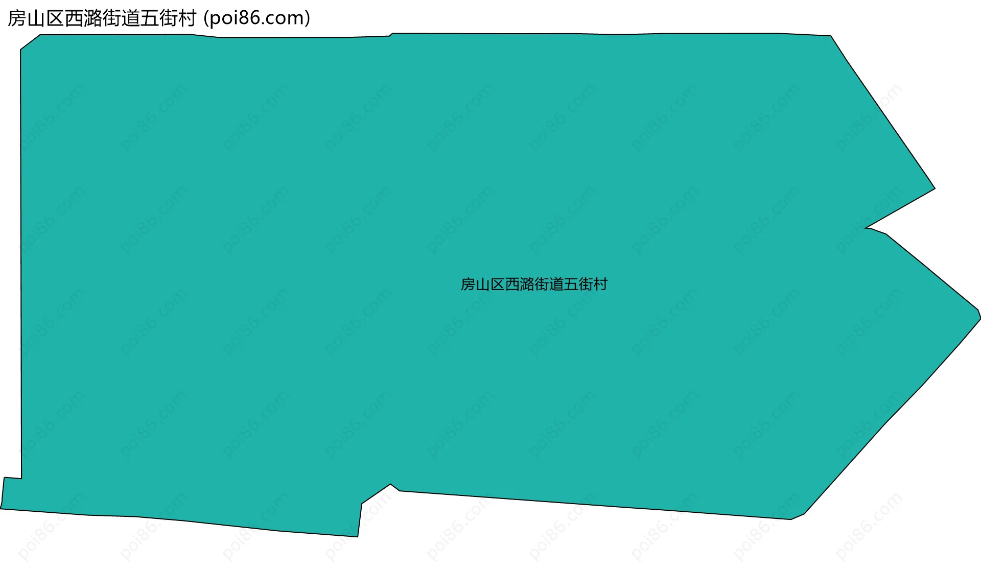 房山区西潞街道五街村边界地图