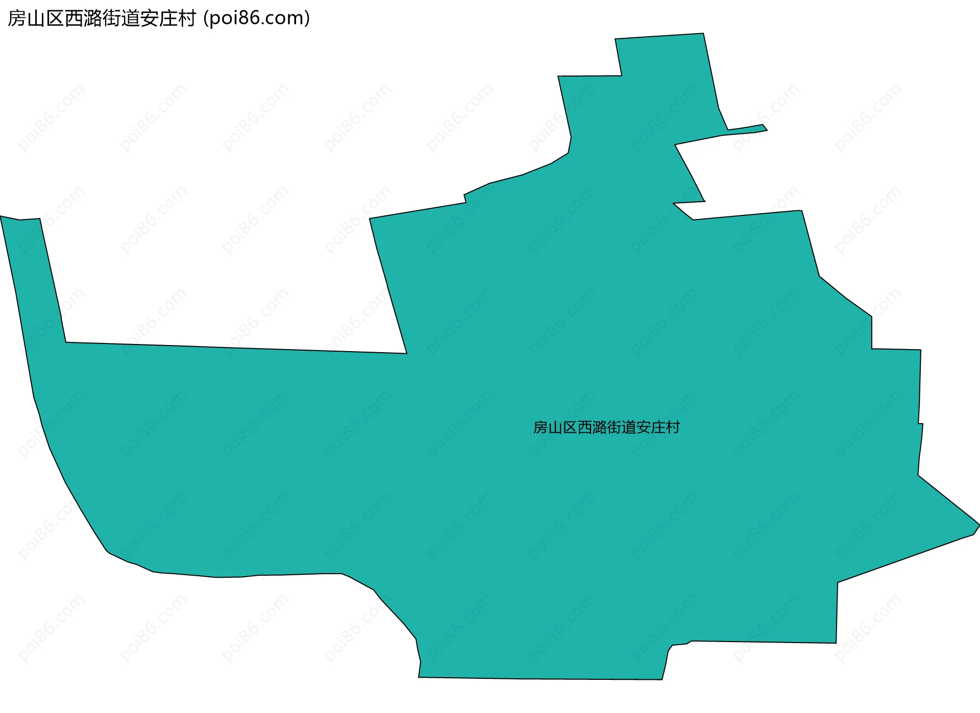 房山区西潞街道安庄村边界地图