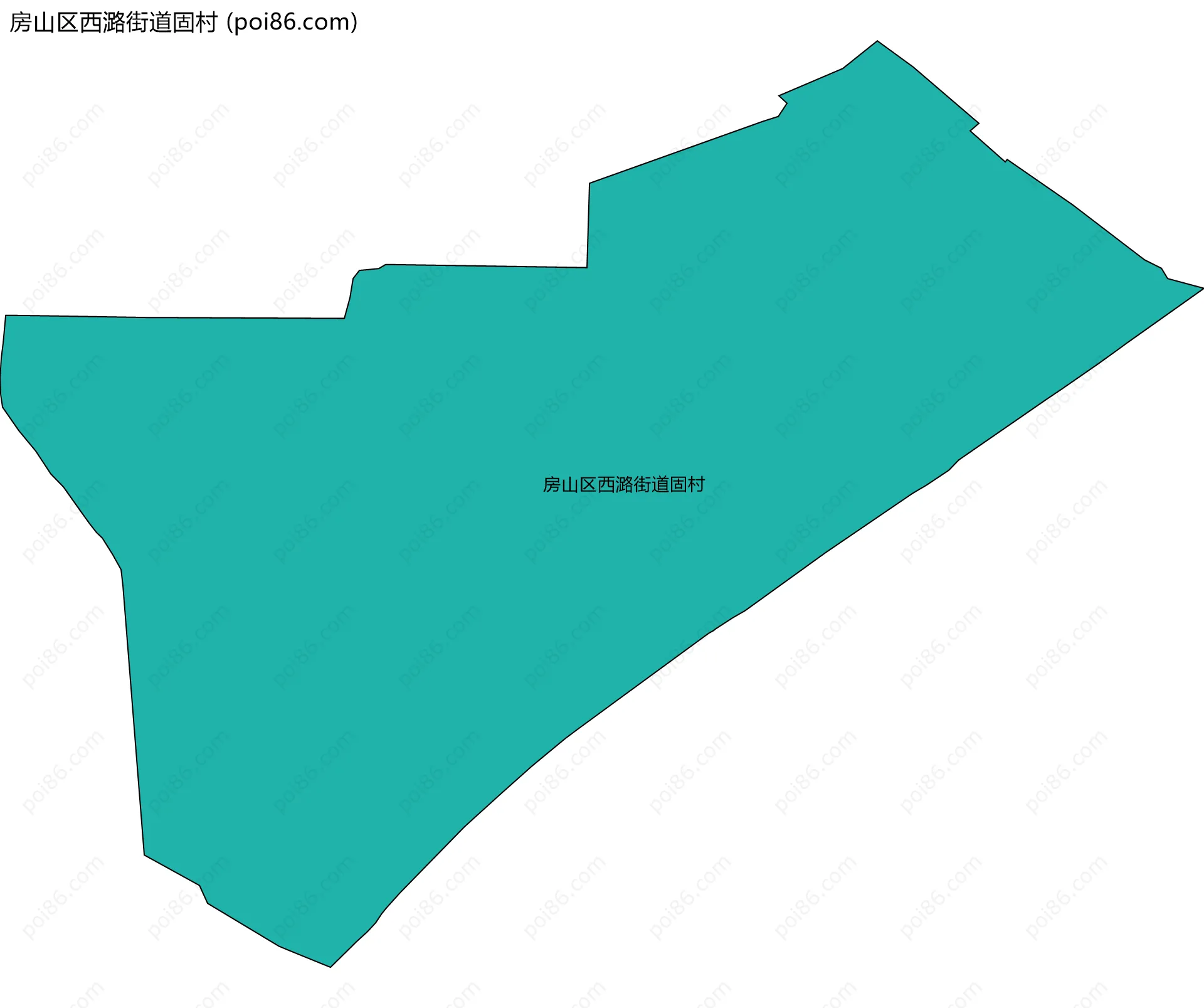 房山区西潞街道固村边界地图
