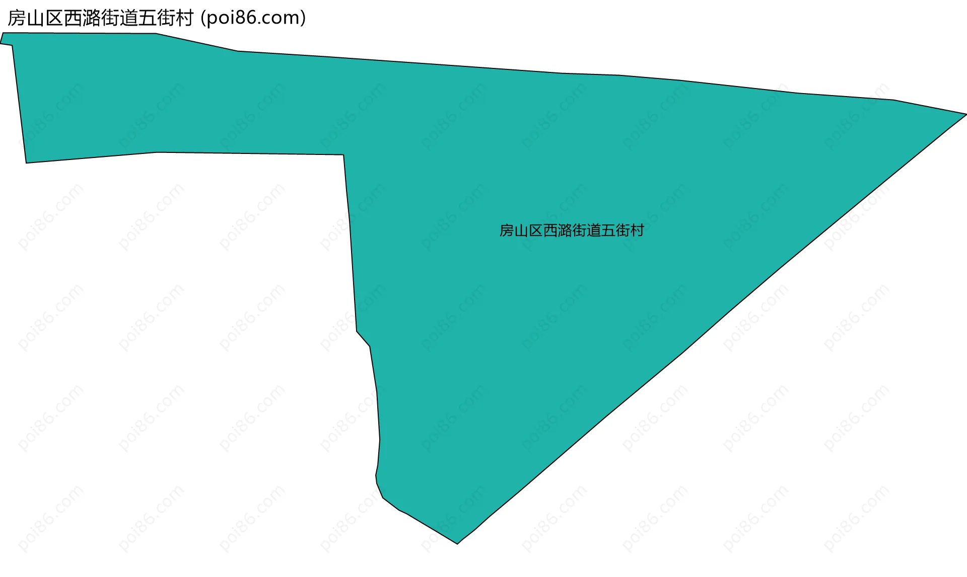 房山区西潞街道五街村边界地图