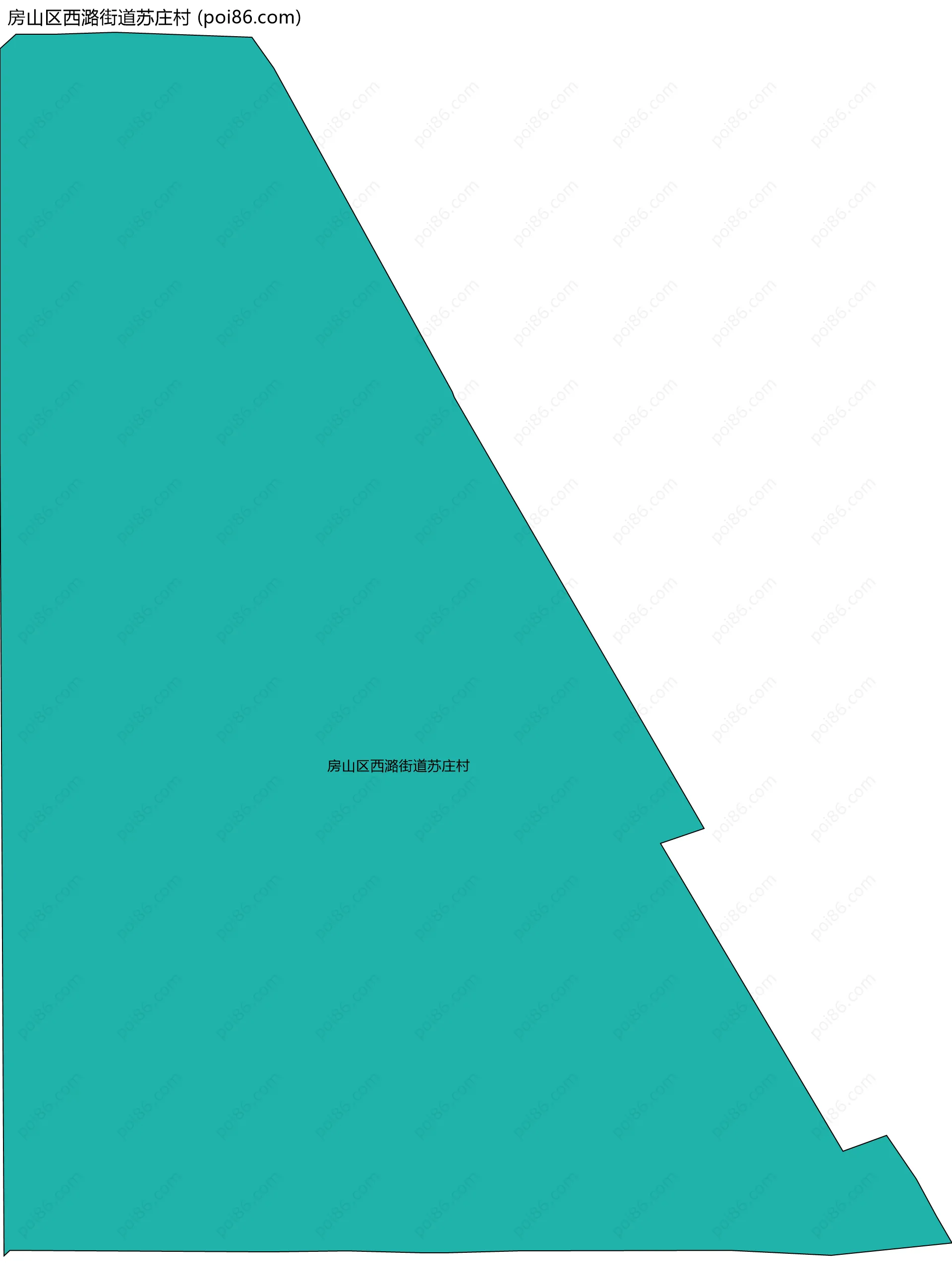 房山区西潞街道苏庄村边界地图