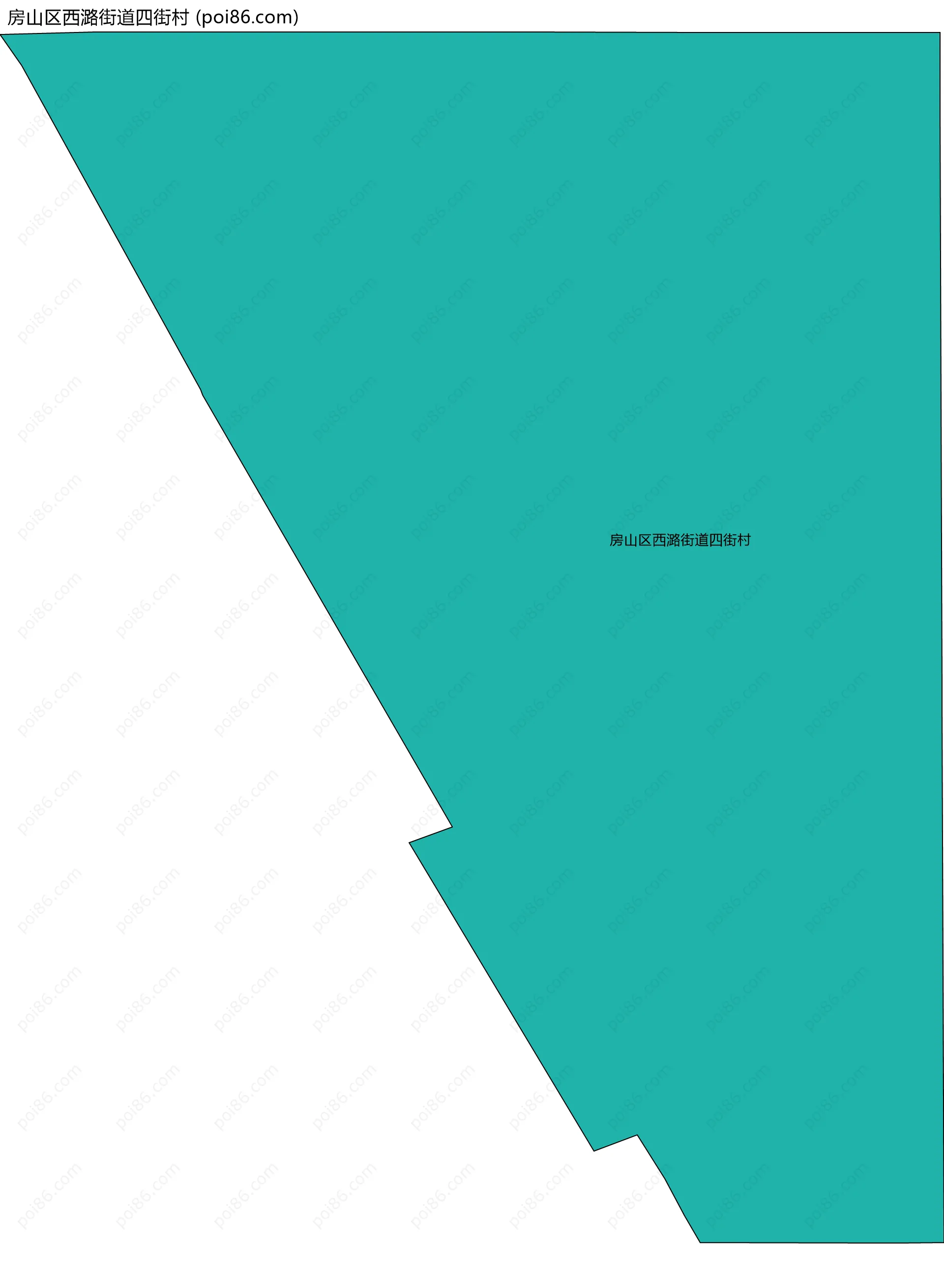 房山区西潞街道四街村边界地图