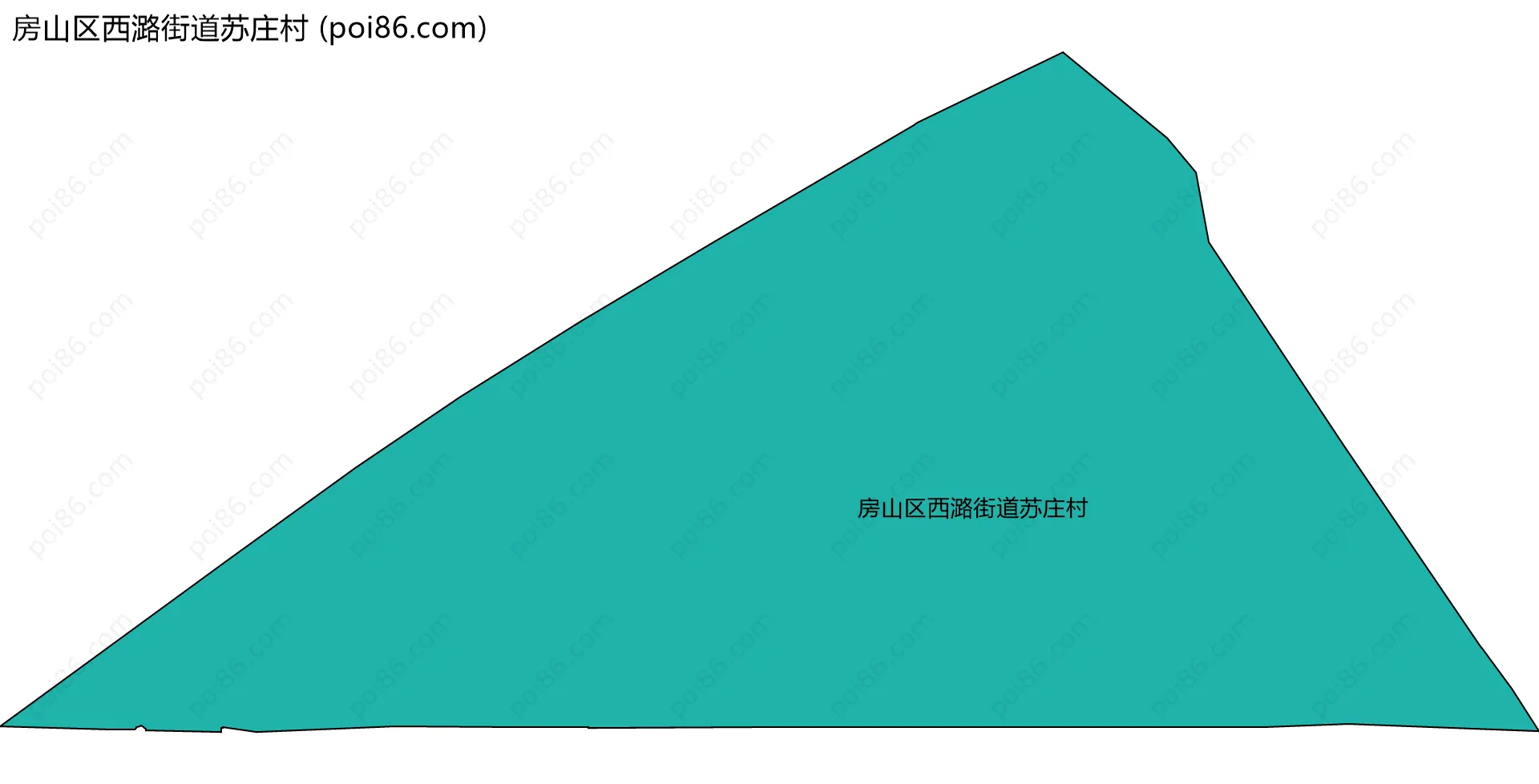 房山区西潞街道苏庄村边界地图