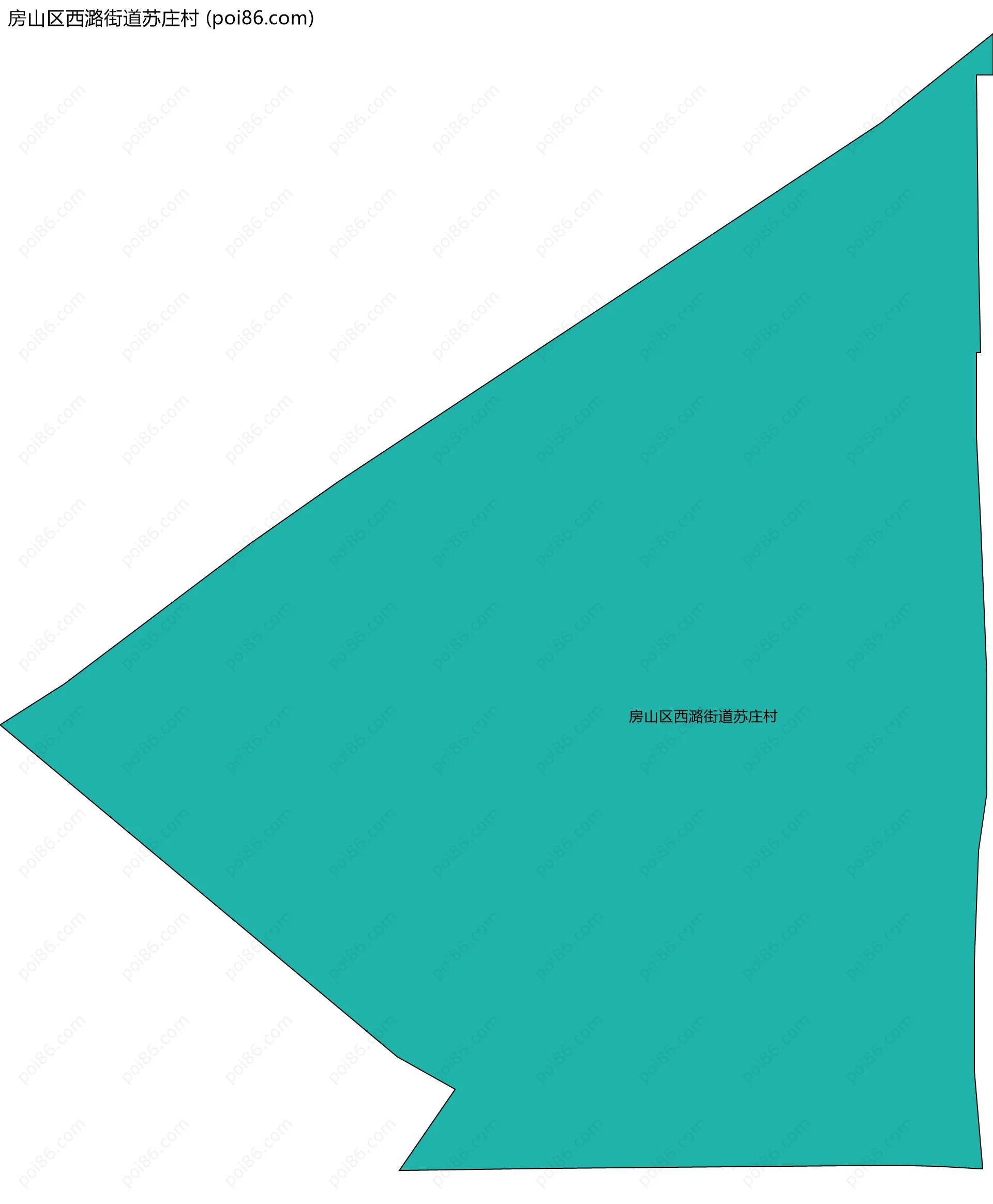 房山区西潞街道苏庄村边界地图