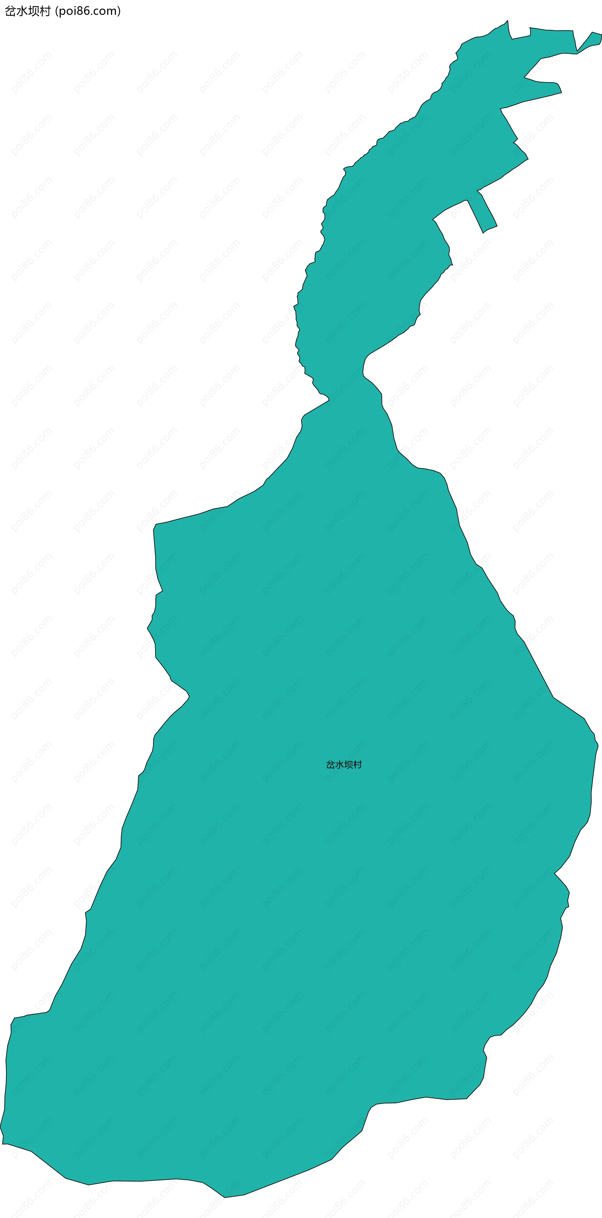 岔水坝村边界地图