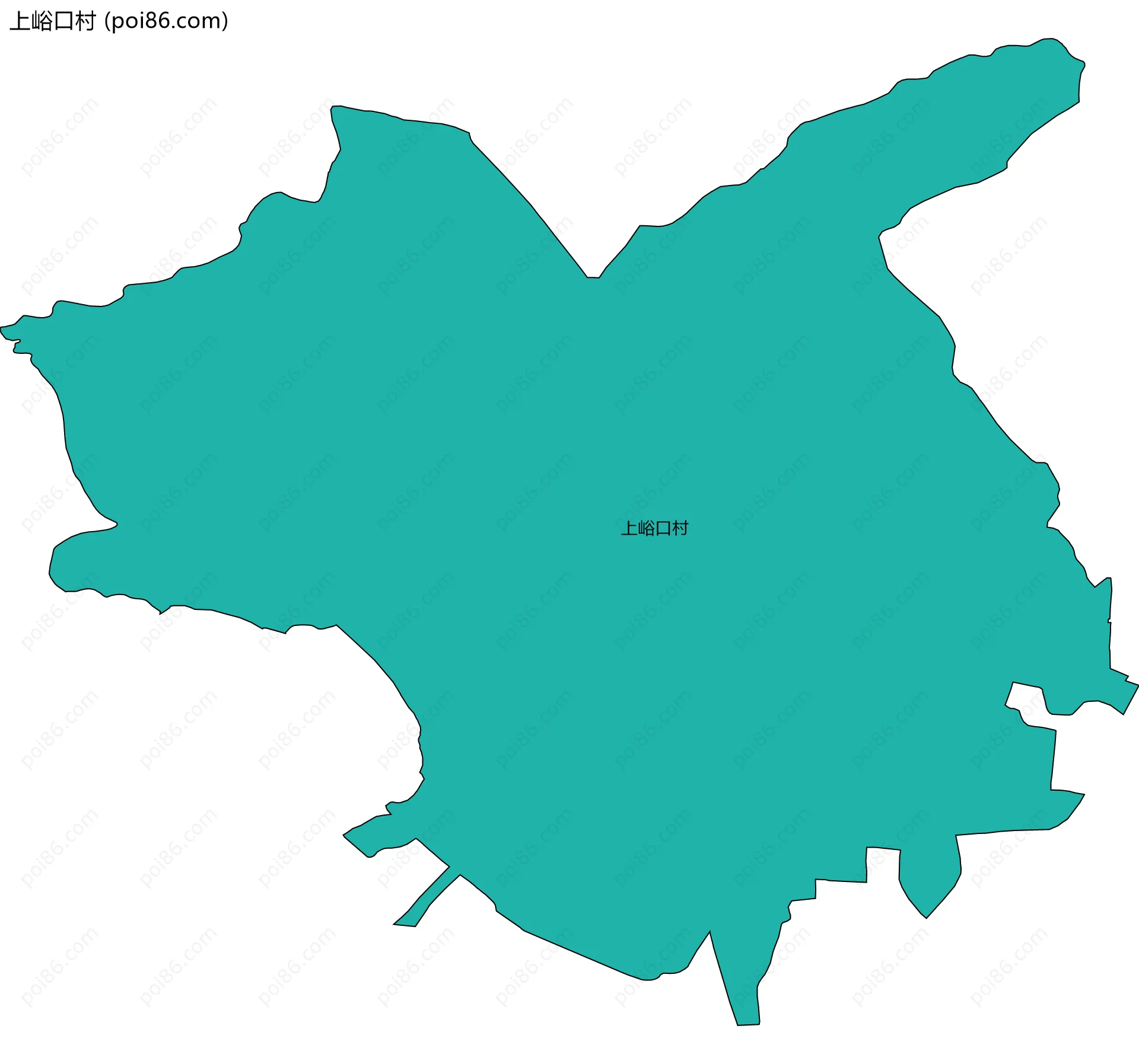 上峪口村边界地图