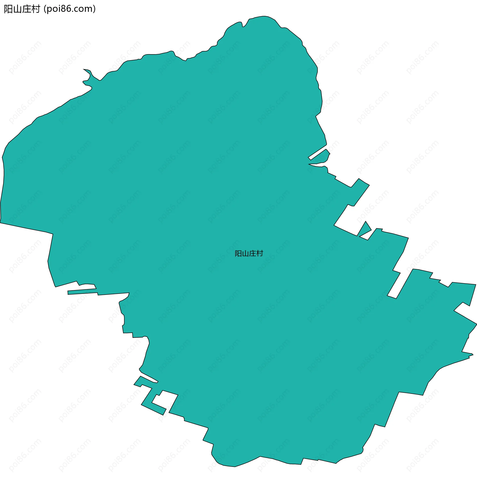 阳山庄村边界地图