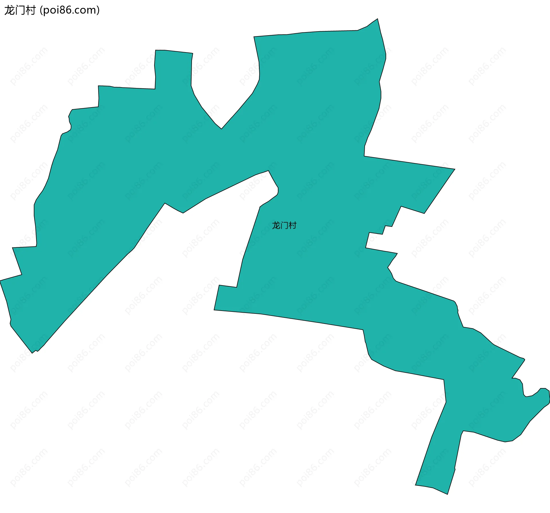 龙门村边界地图