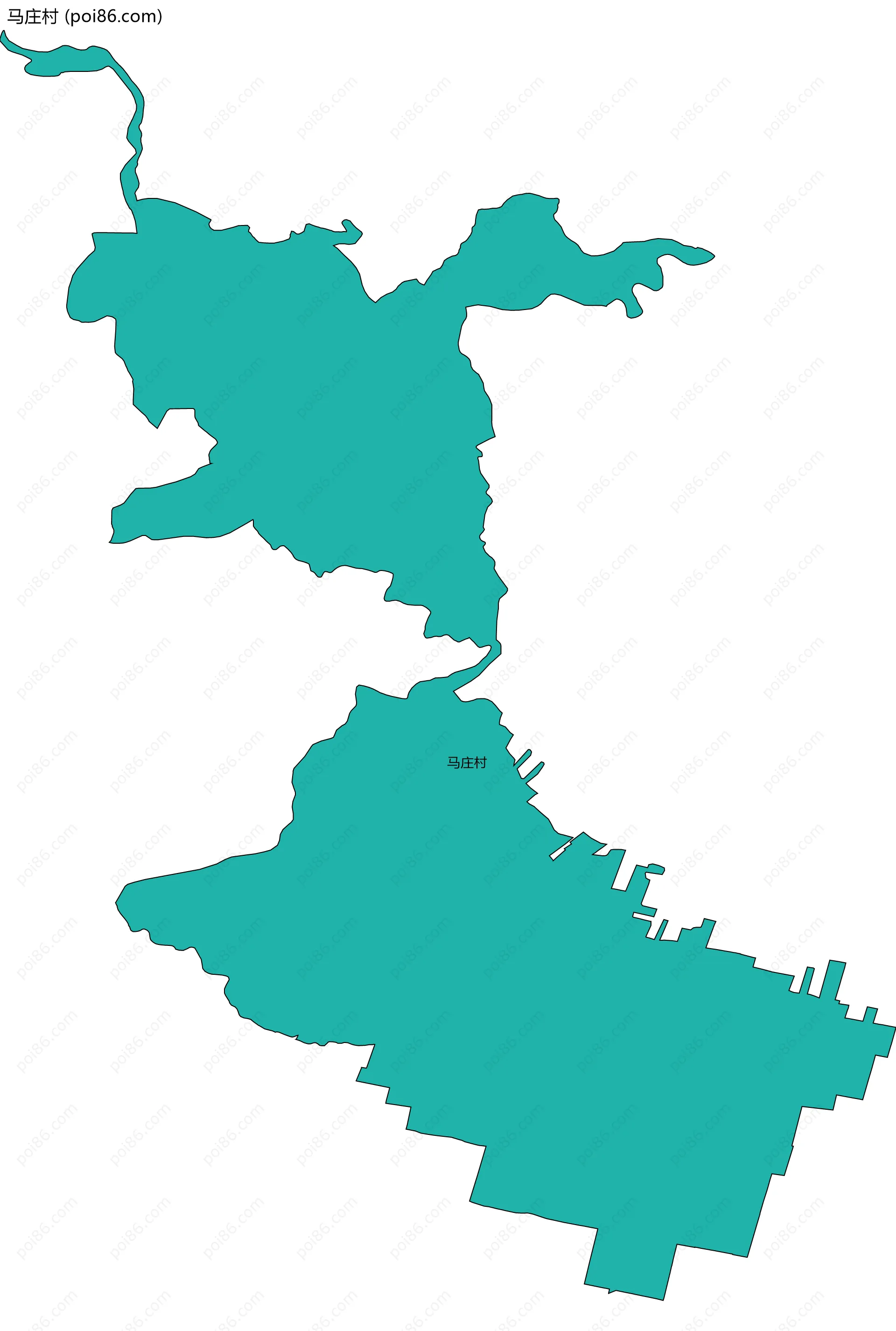 马庄村边界地图