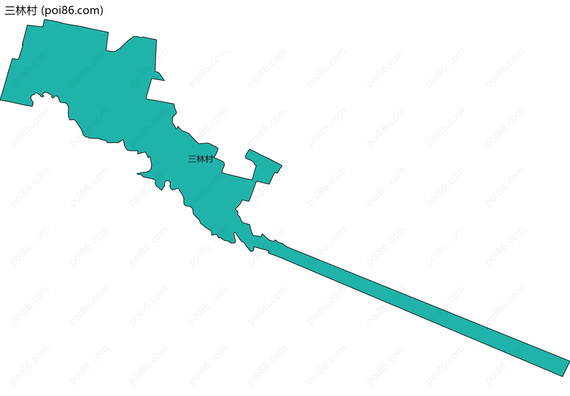 三林村边界地图