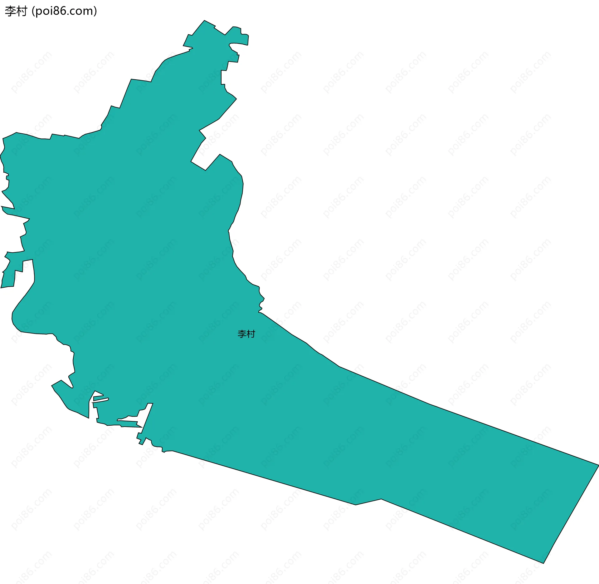 李村边界地图