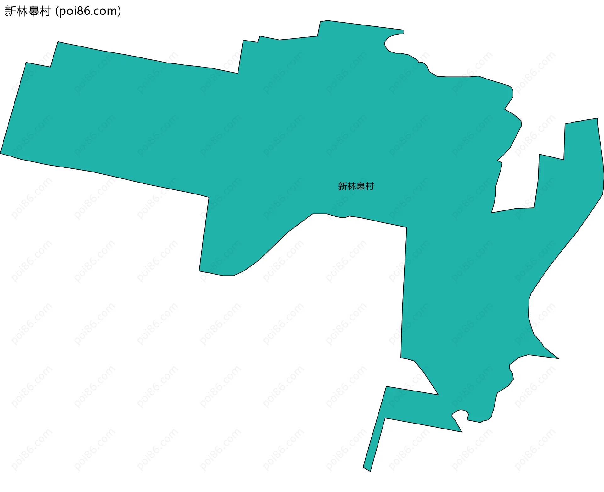 新林皋村边界地图