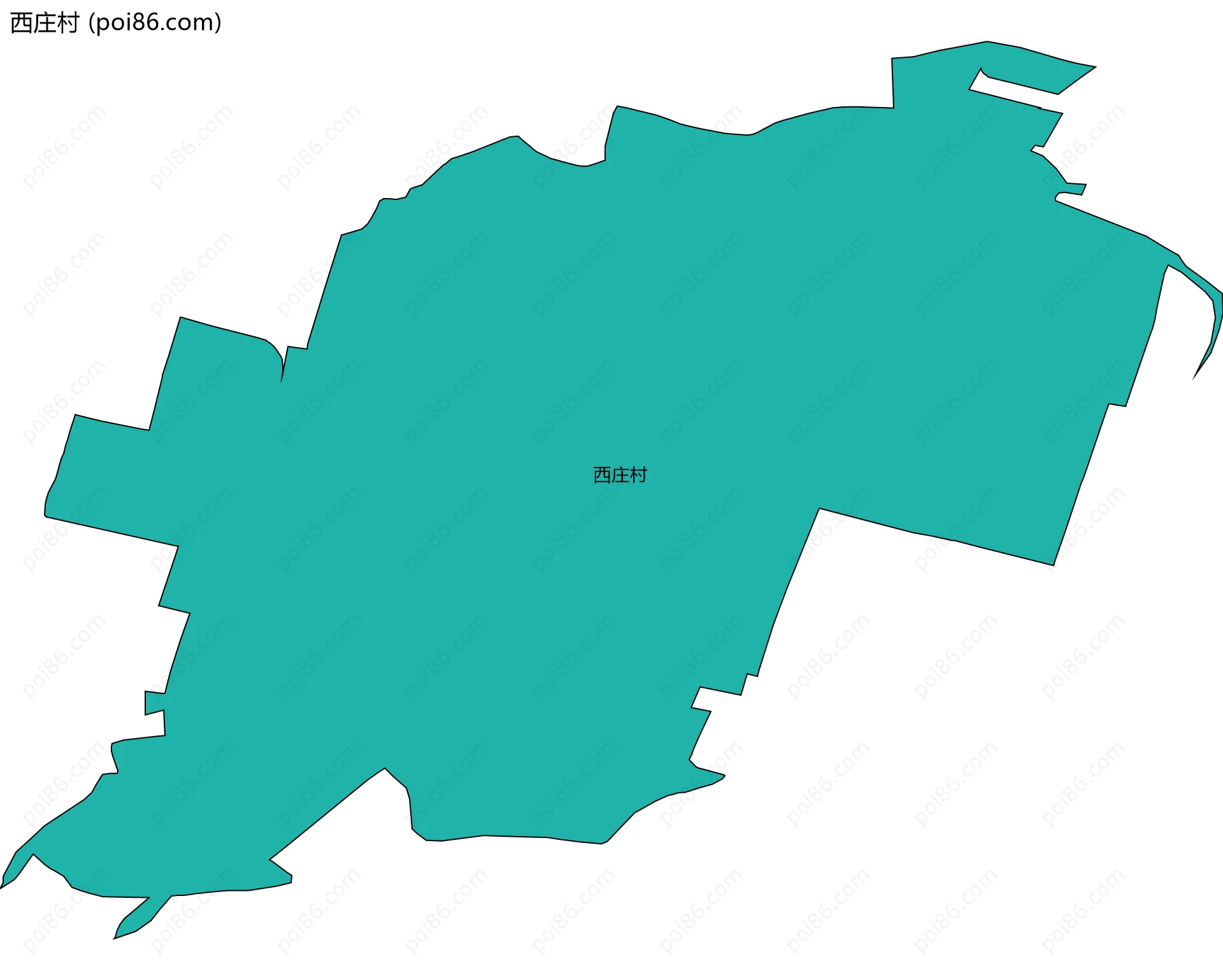 西庄村边界地图