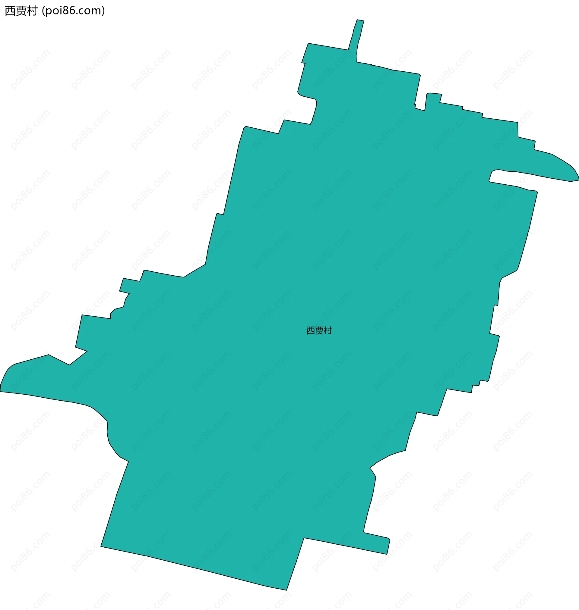 西贾村边界地图