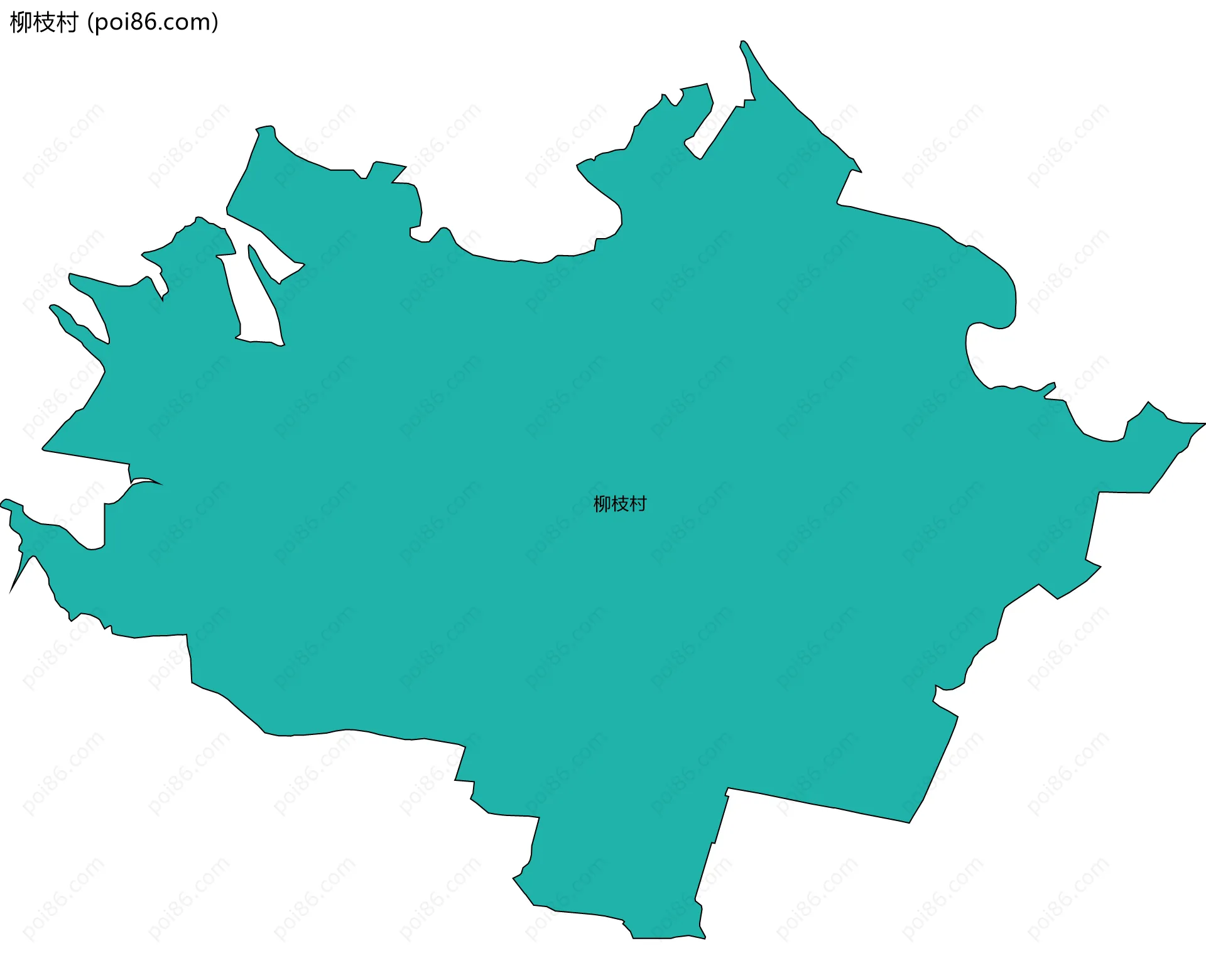 柳枝村边界地图