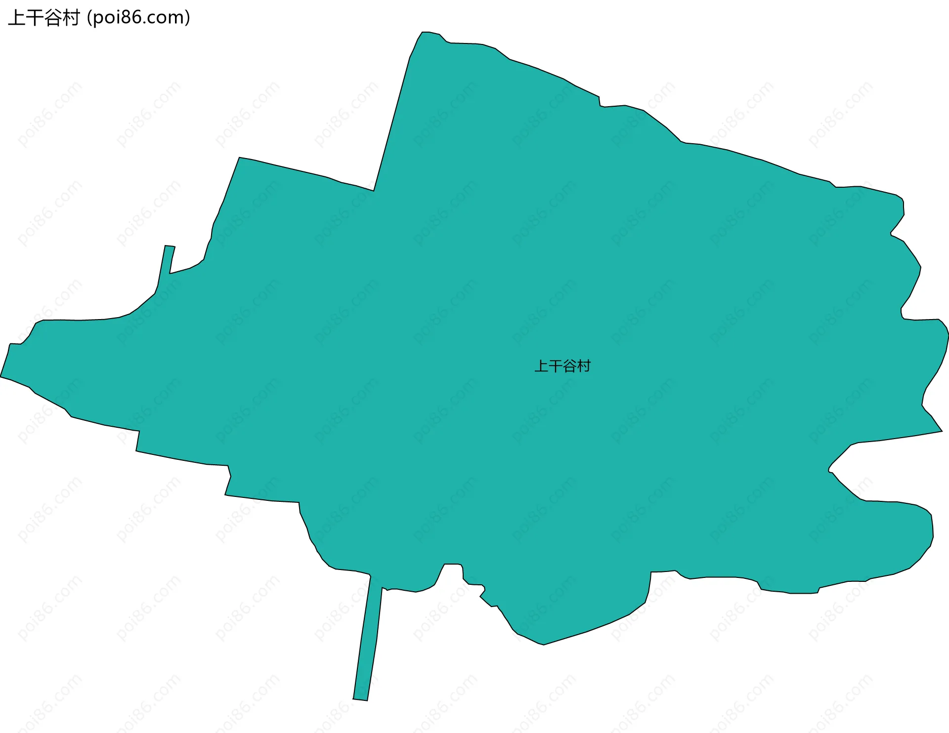 上干谷村边界地图