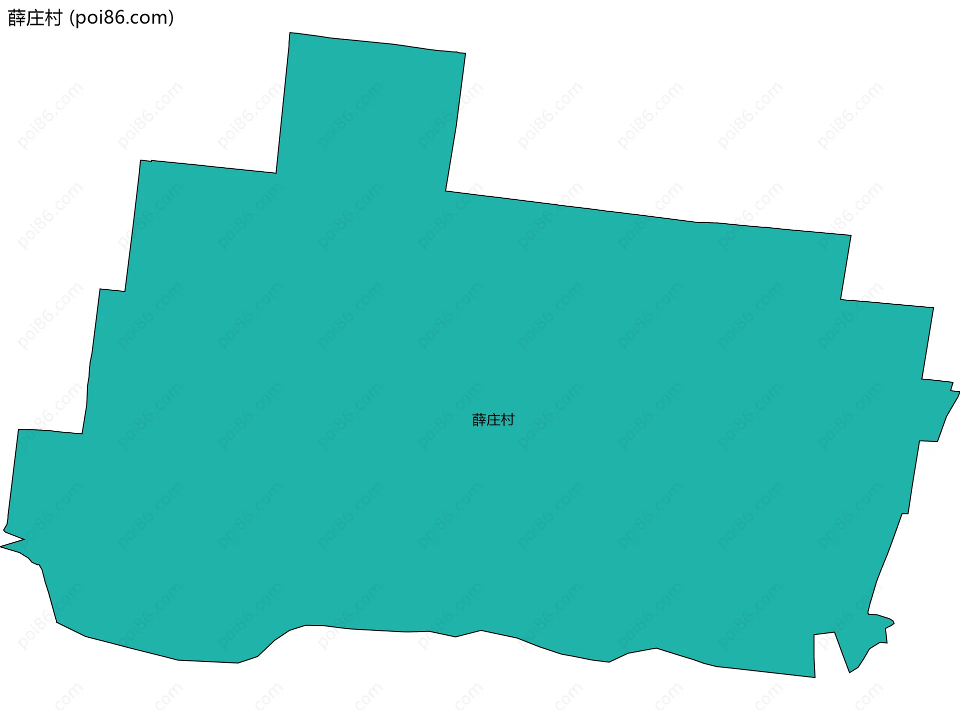 薛庄村边界地图