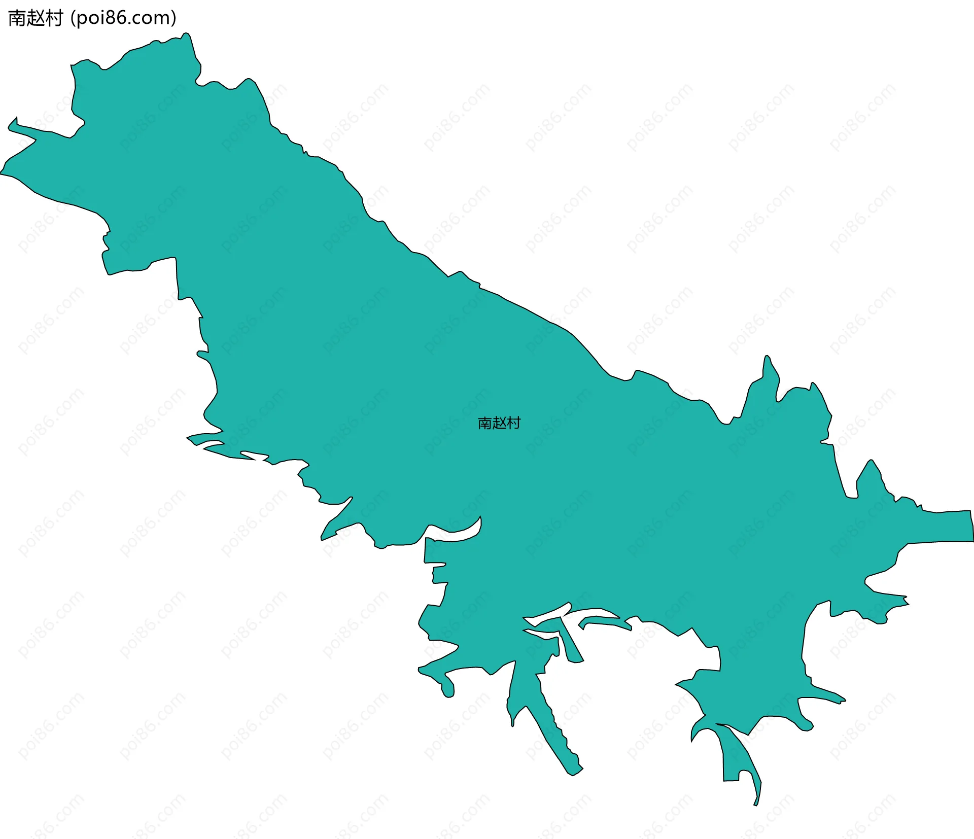 南赵村边界地图