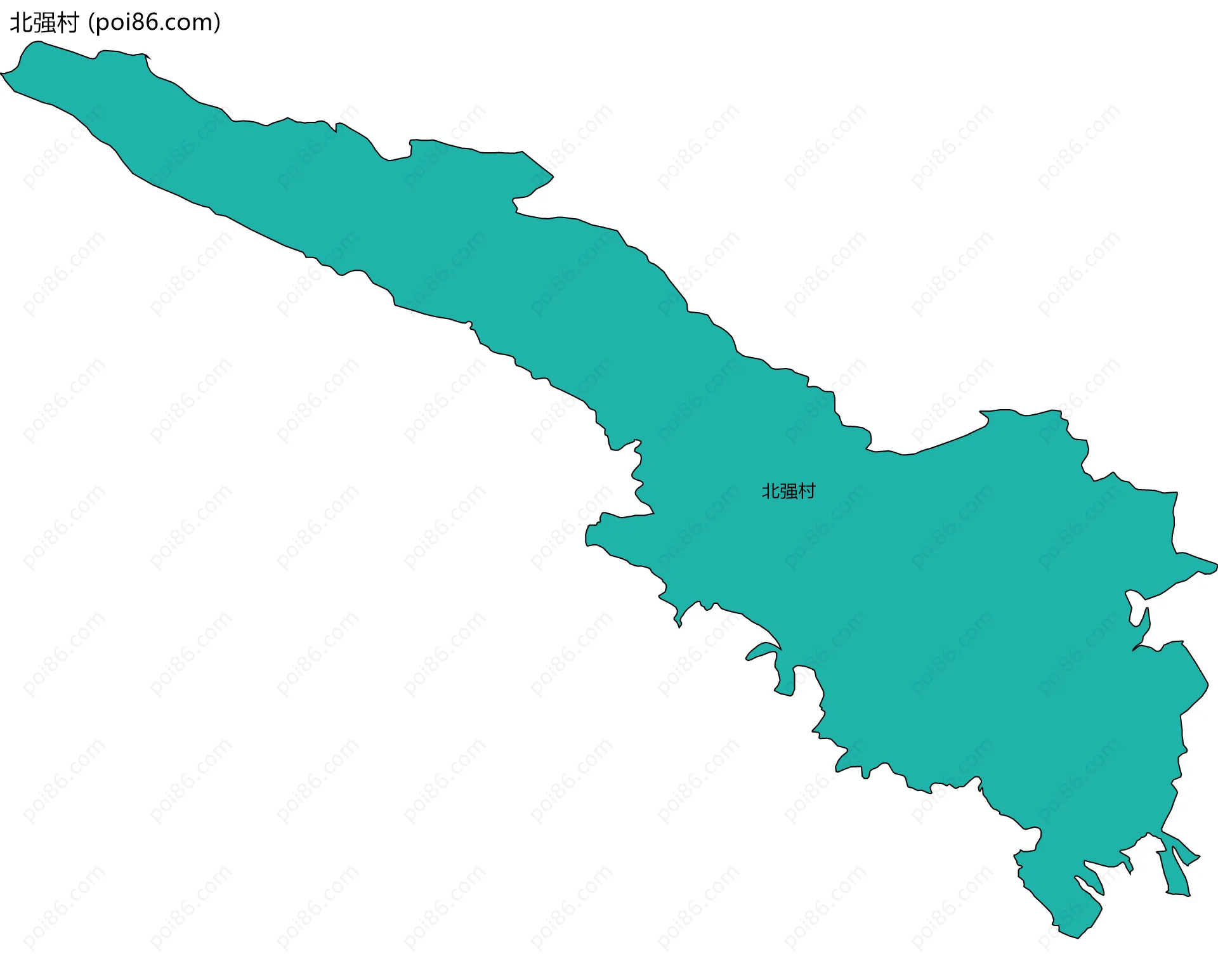 北强村边界地图