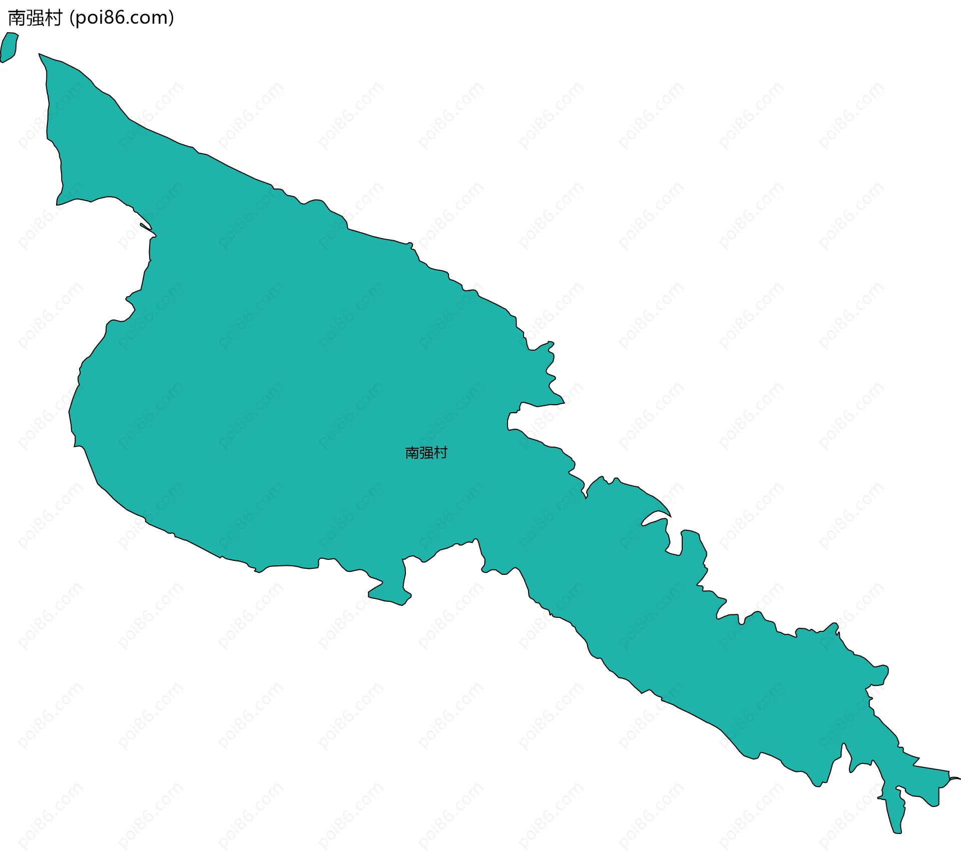 南强村边界地图