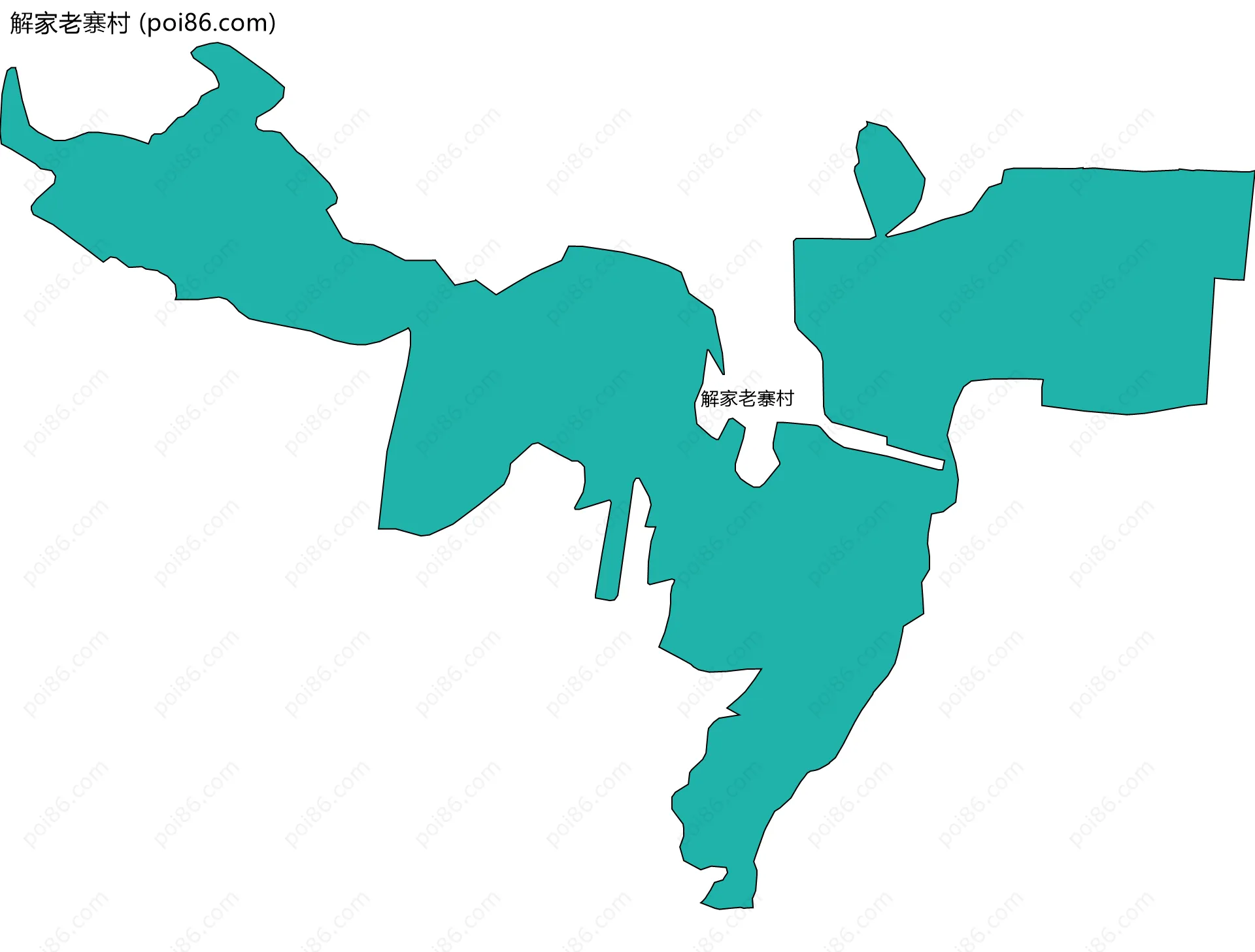 解家老寨村边界地图