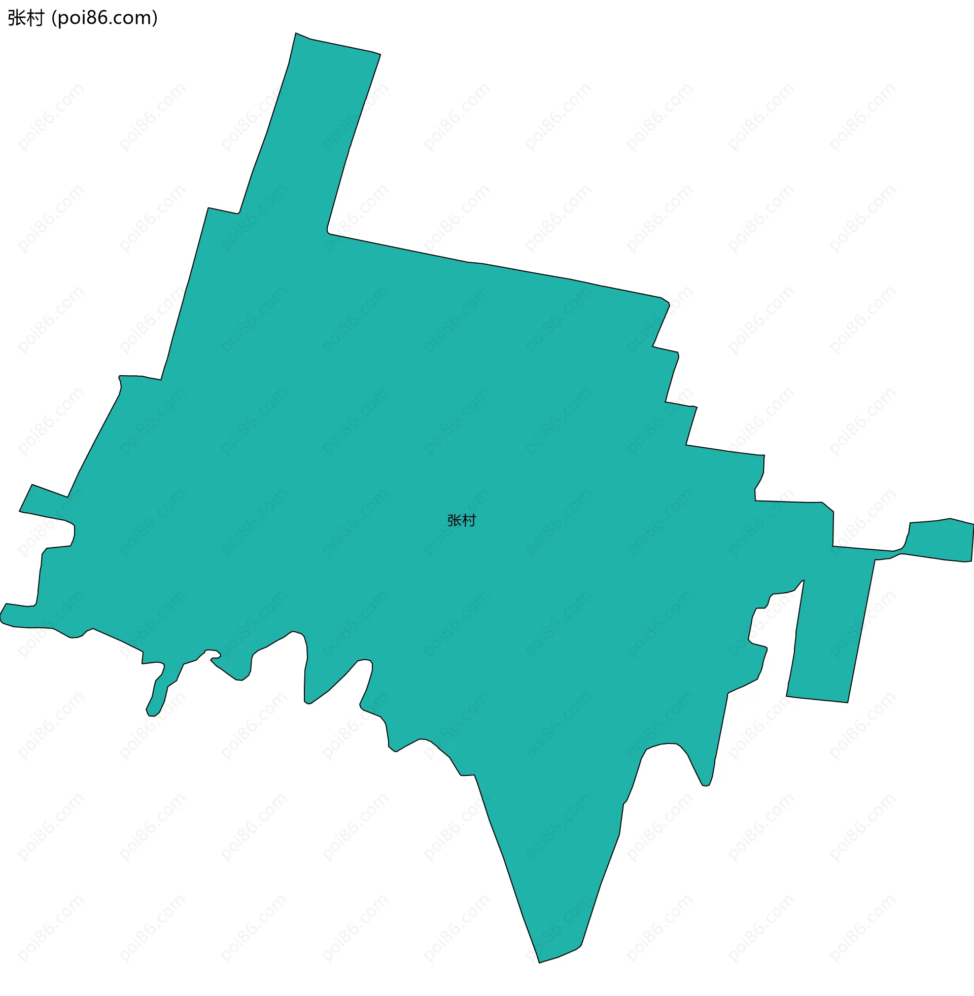 张村边界地图