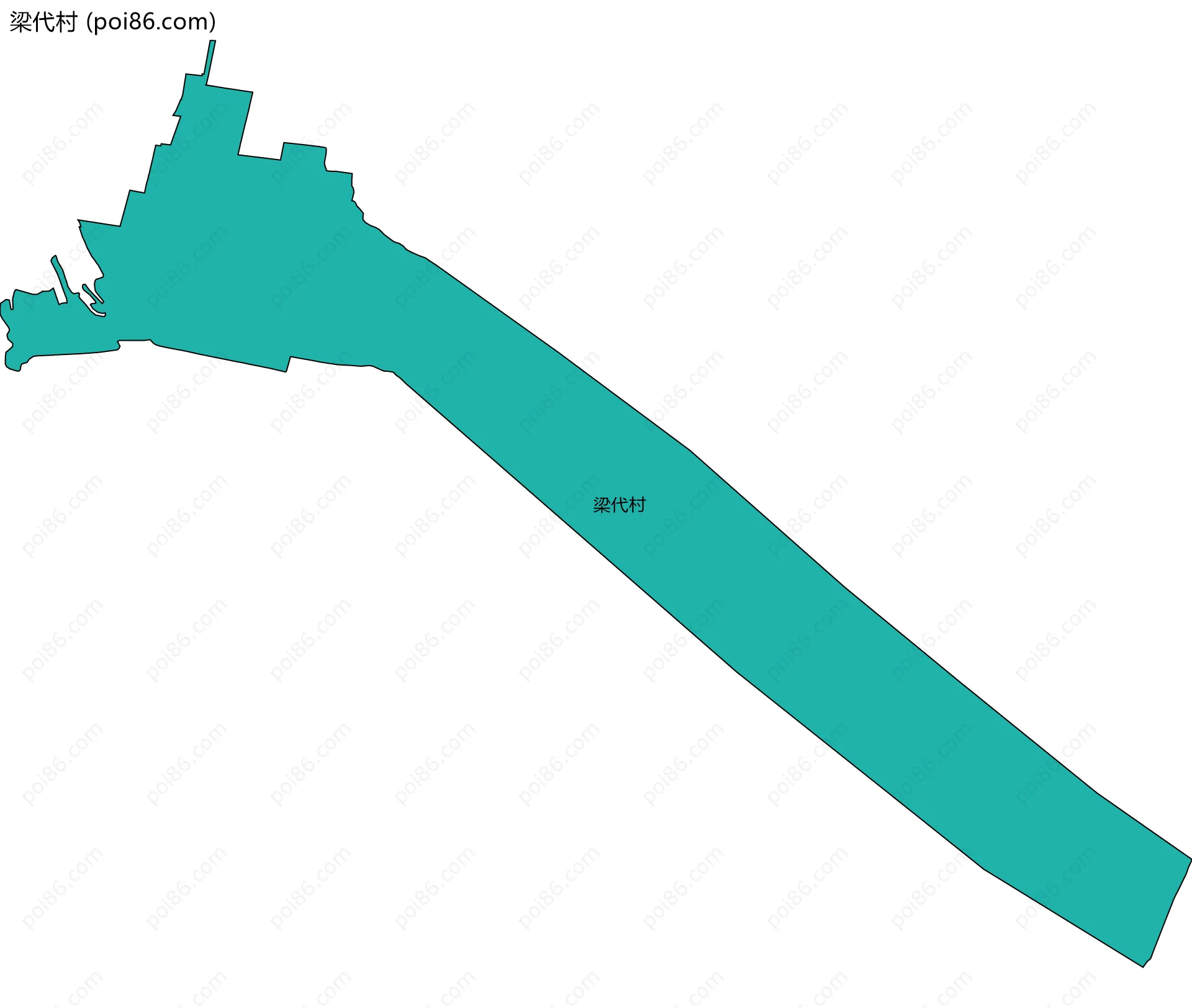 梁代村边界地图