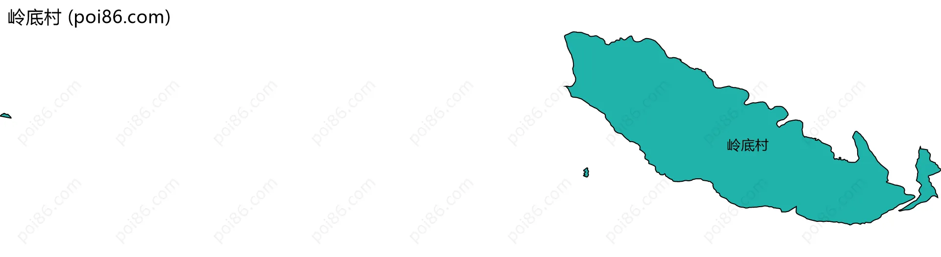 岭底村边界地图