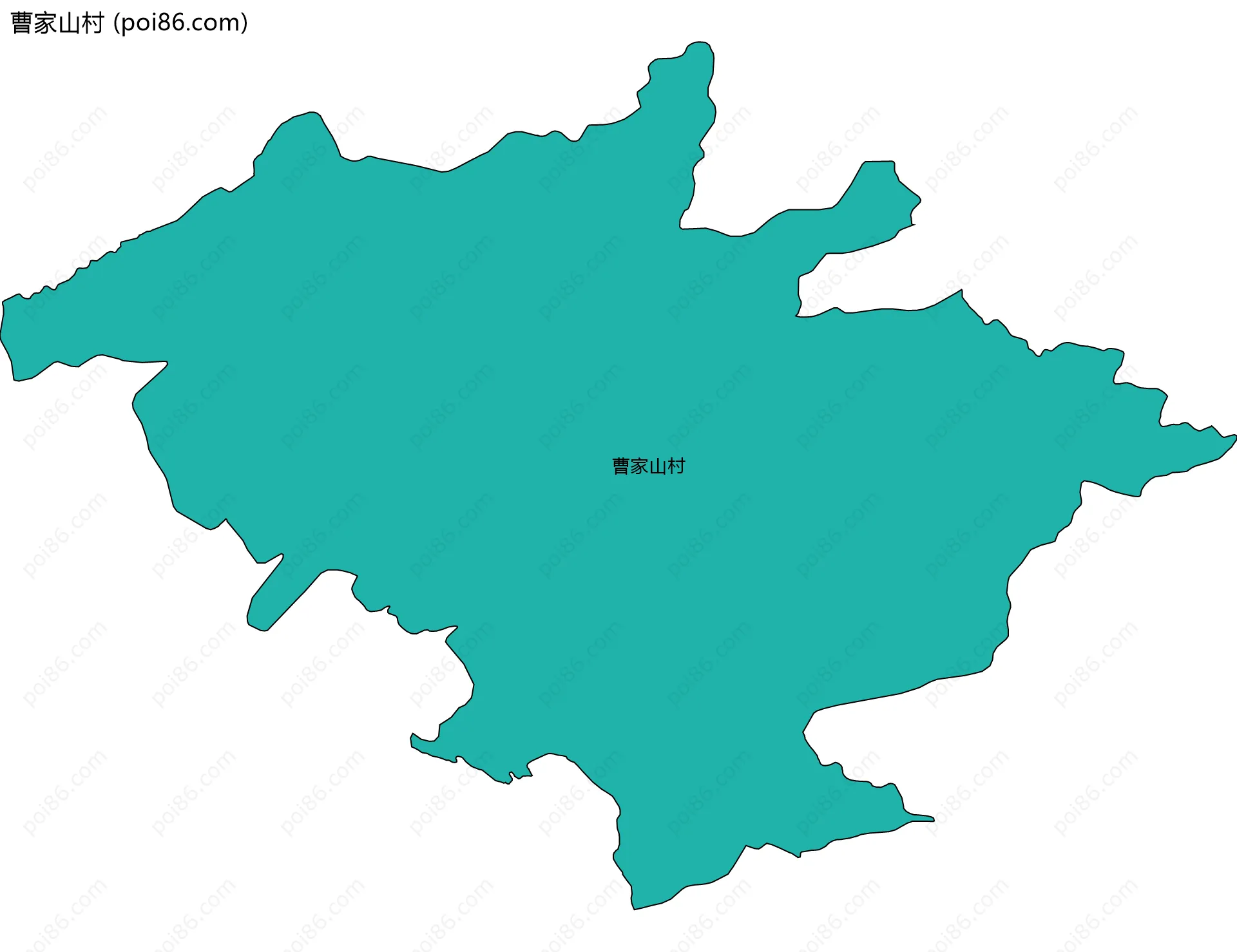 曹家山村边界地图