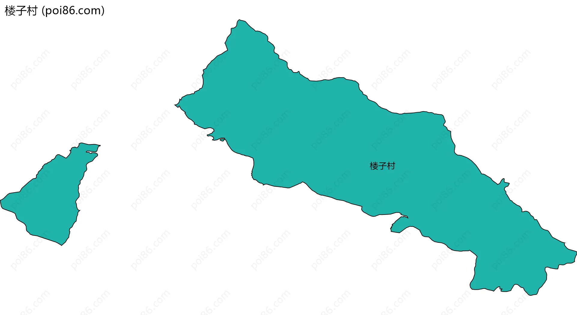 楼子村边界地图