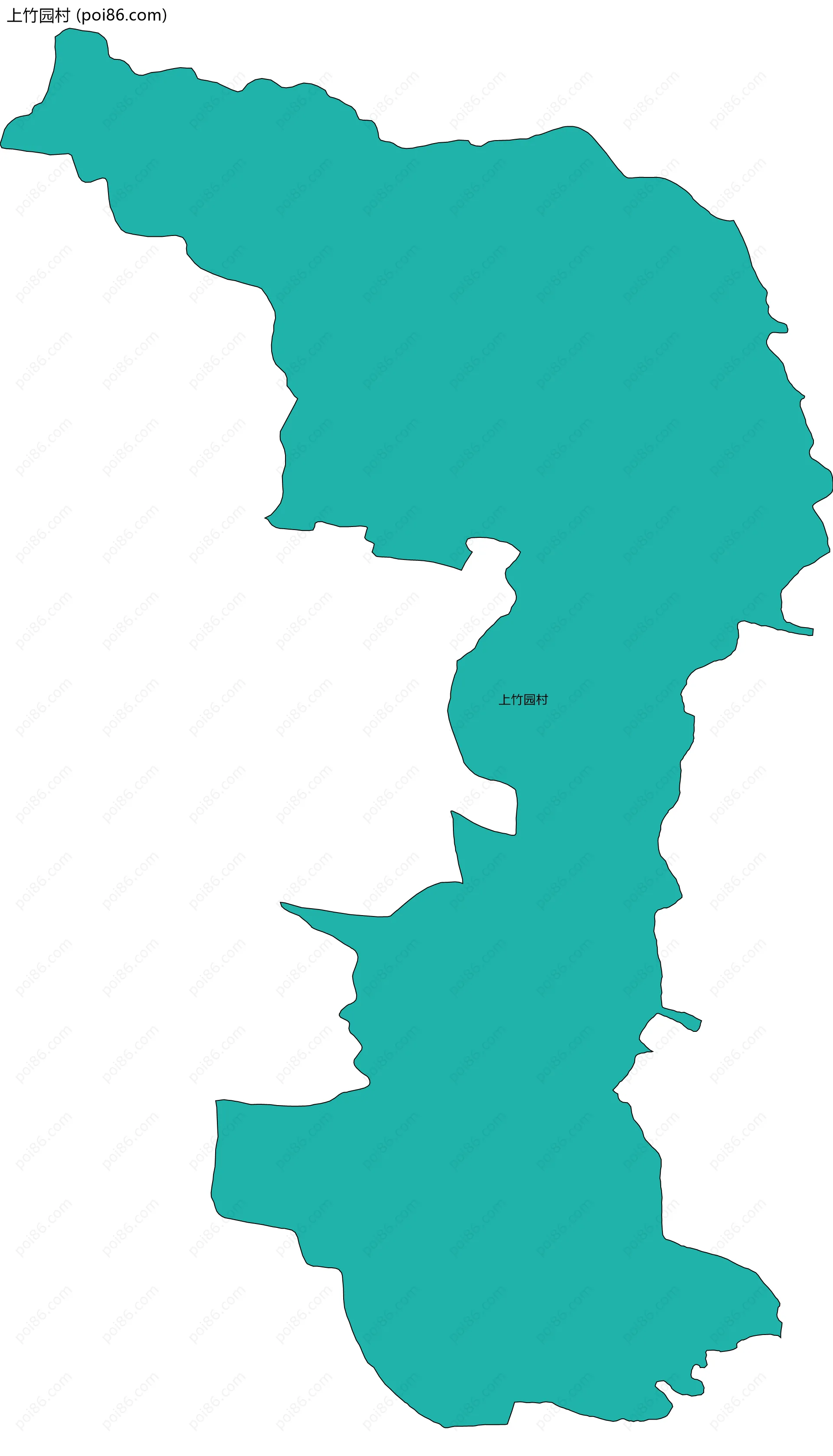 上竹园村边界地图