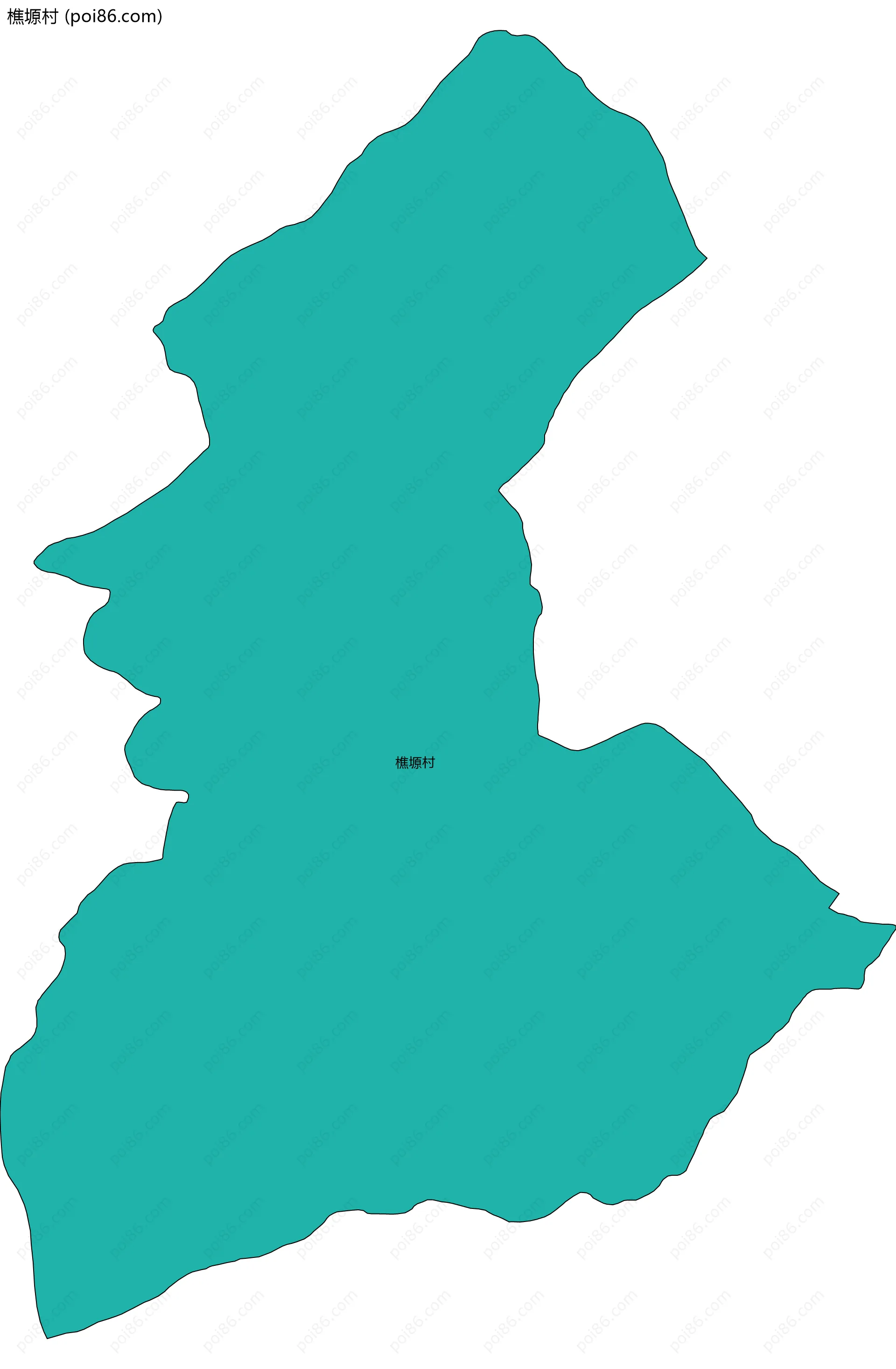 樵塬村边界地图