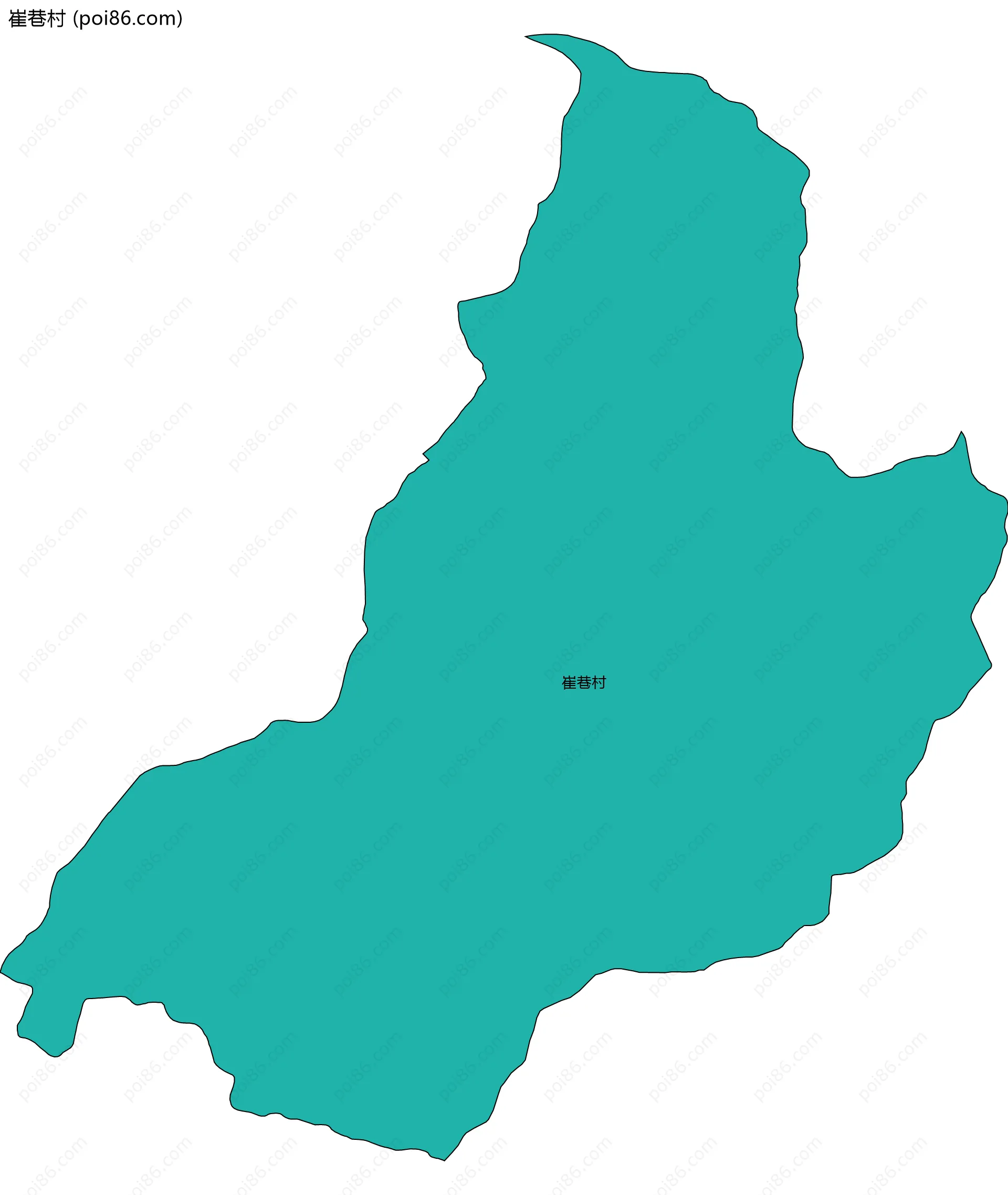 崔巷村边界地图