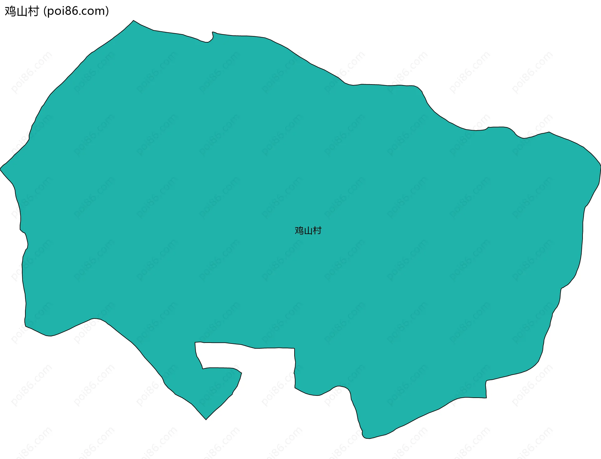 鸡山村边界地图