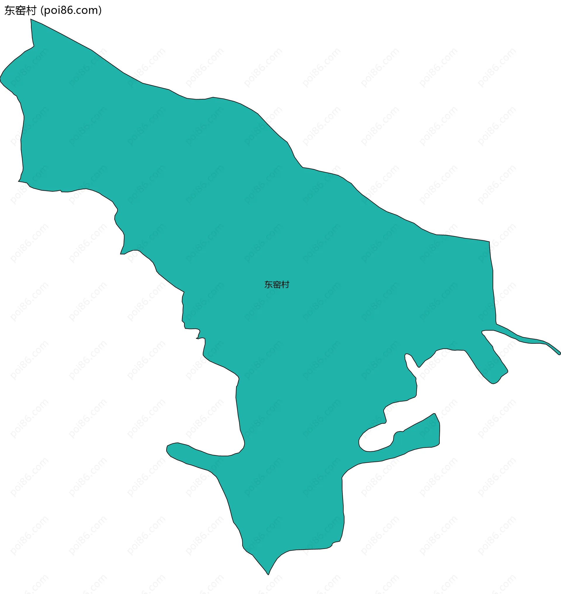 东窑村边界地图