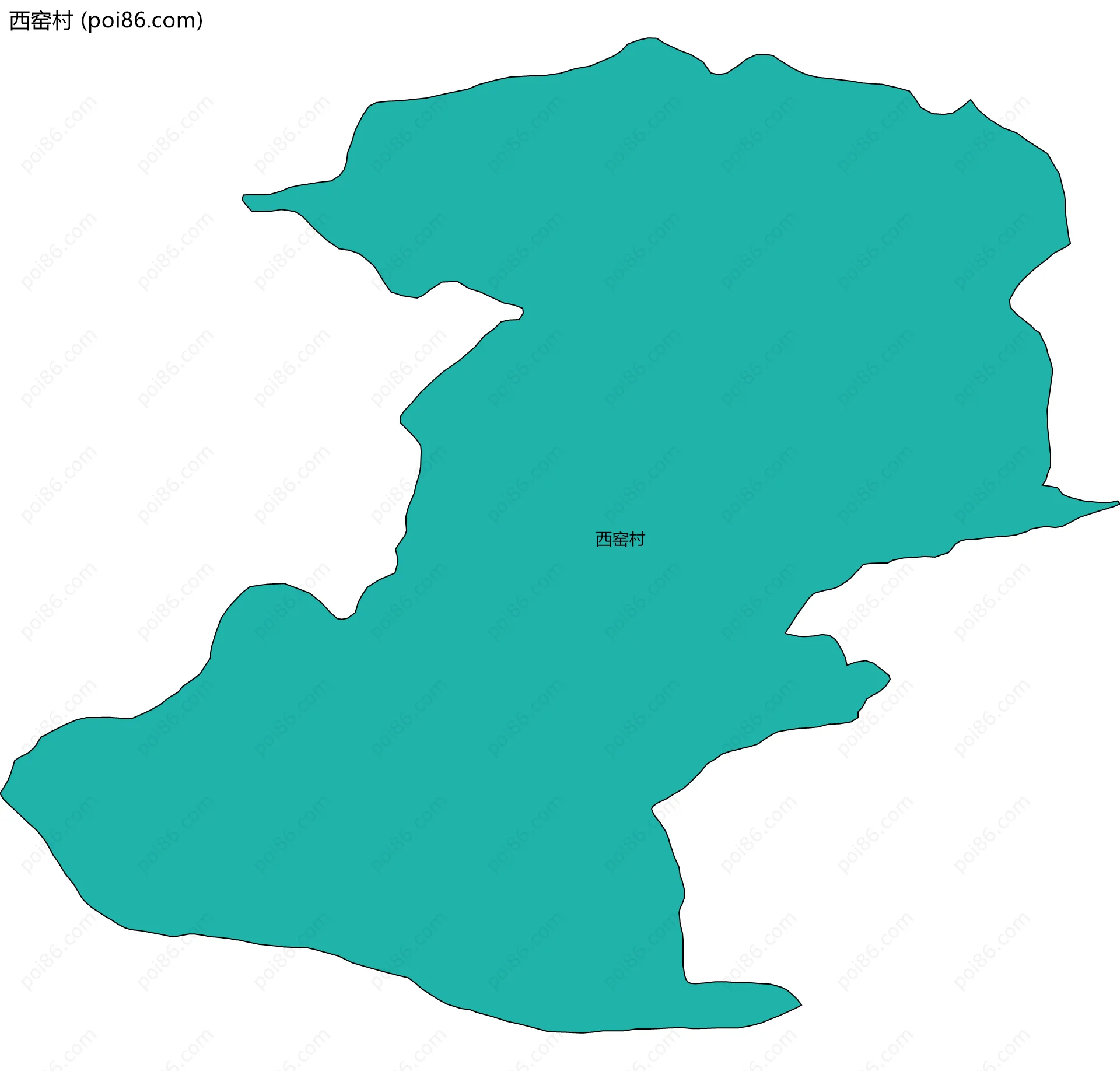 西窑村边界地图