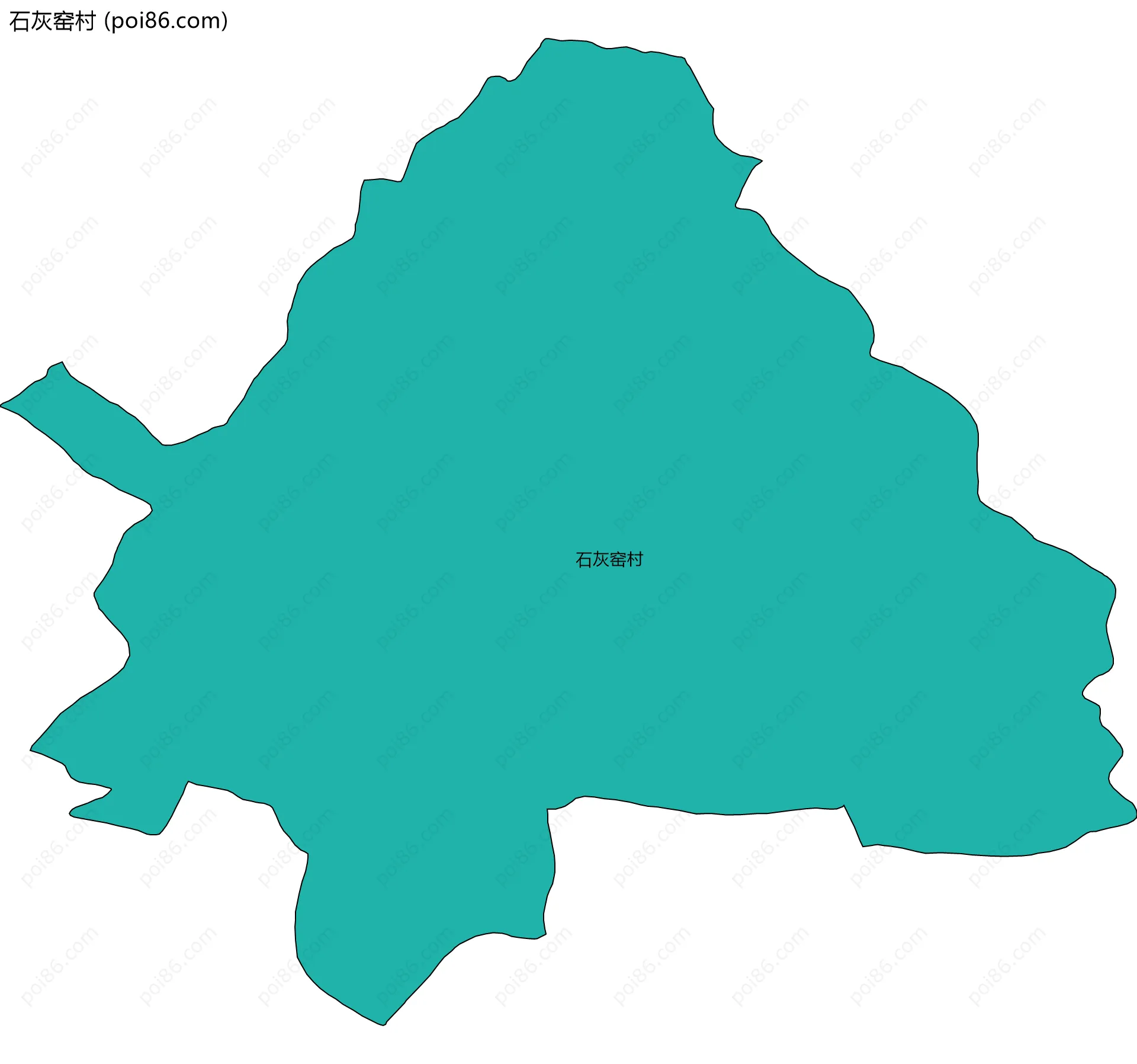 石灰窑村边界地图