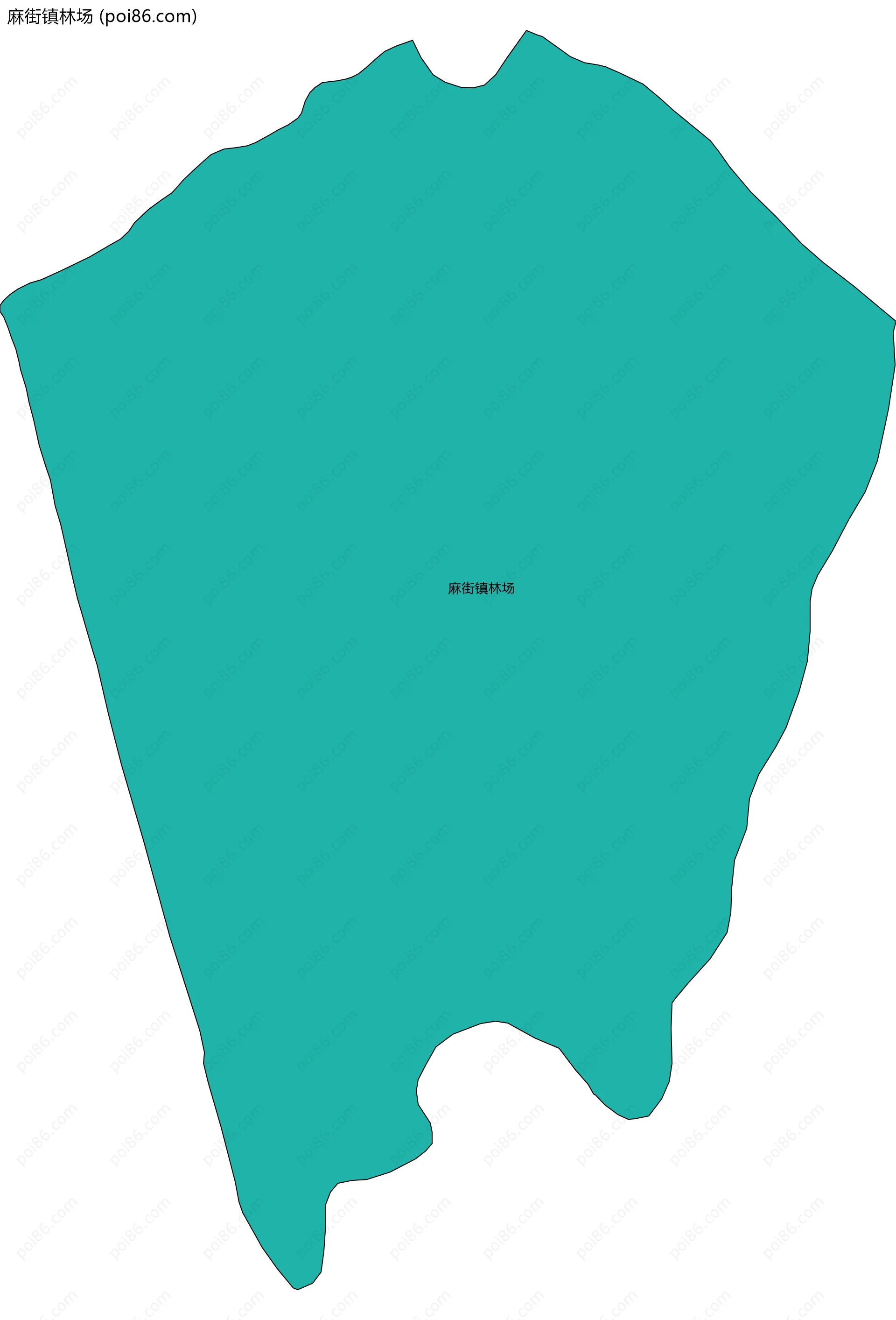 麻街镇林场边界地图