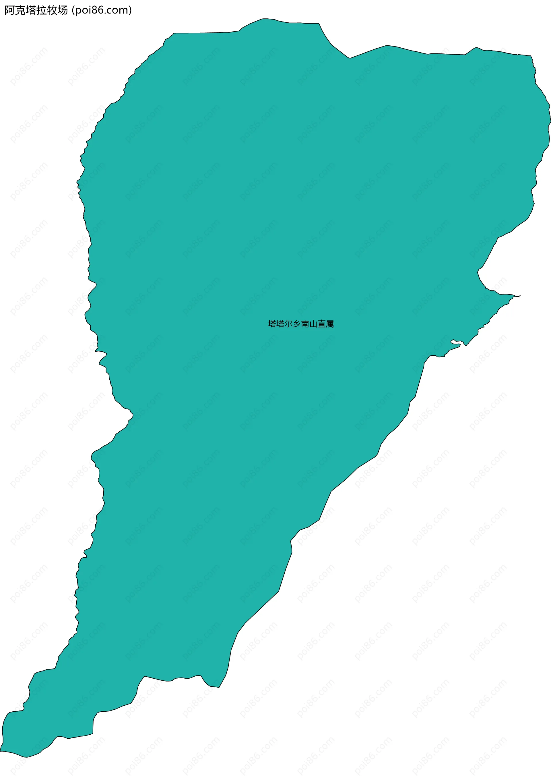 阿克塔拉牧场边界地图(五级行政区划)