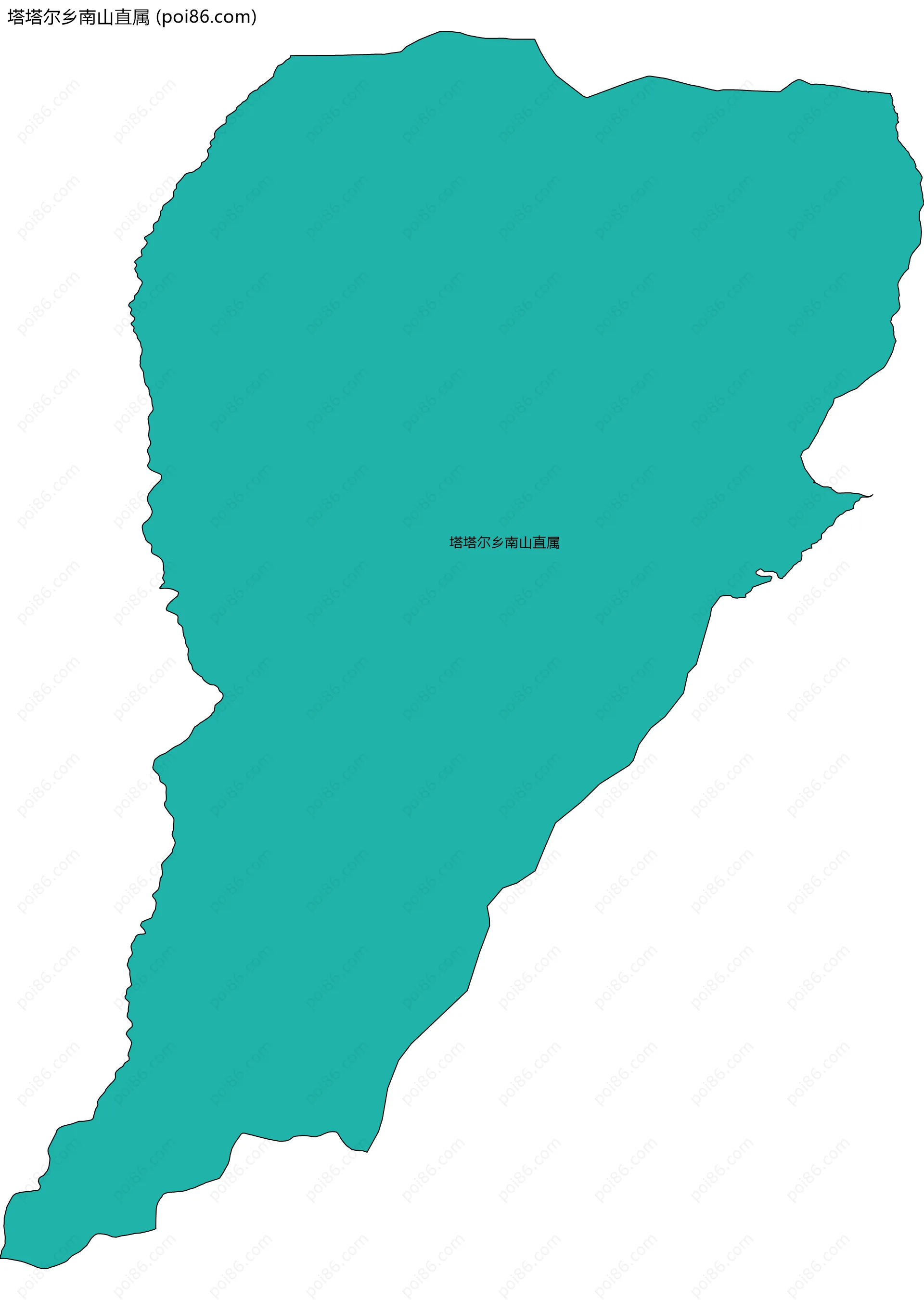 塔塔尔乡南山直属边界地图