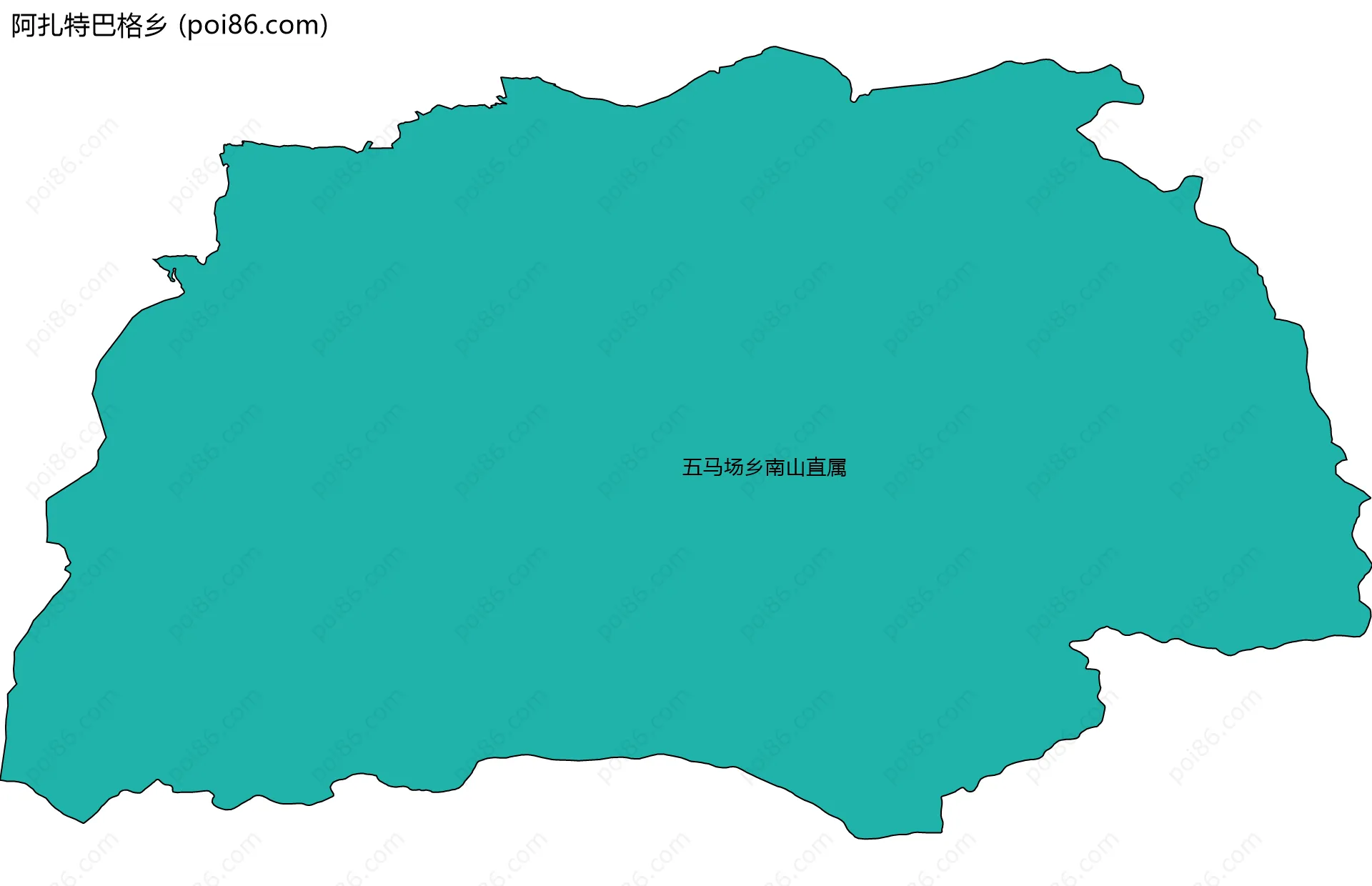 阿扎特巴格乡边界地图(五级行政区划)