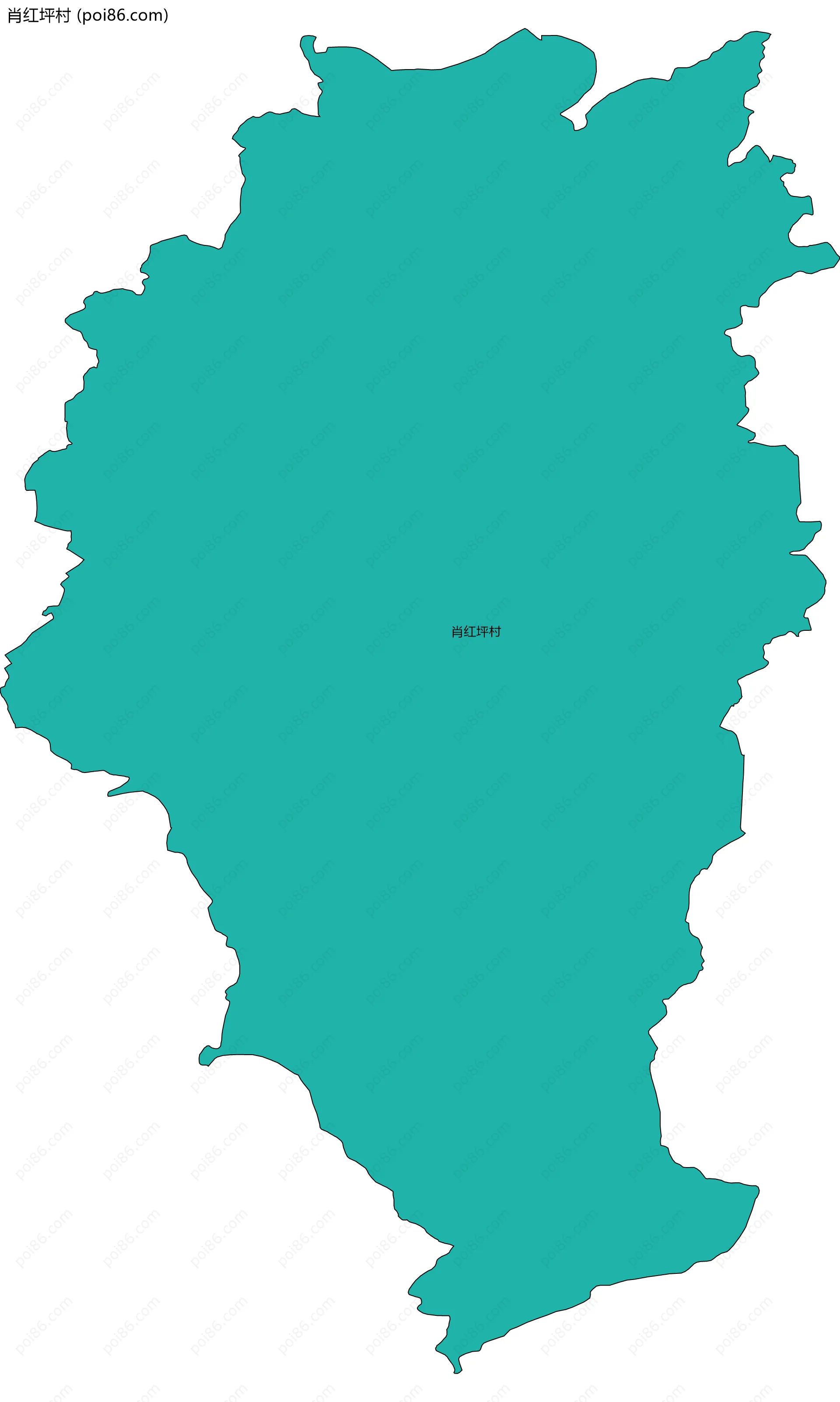 肖红坪村边界地图