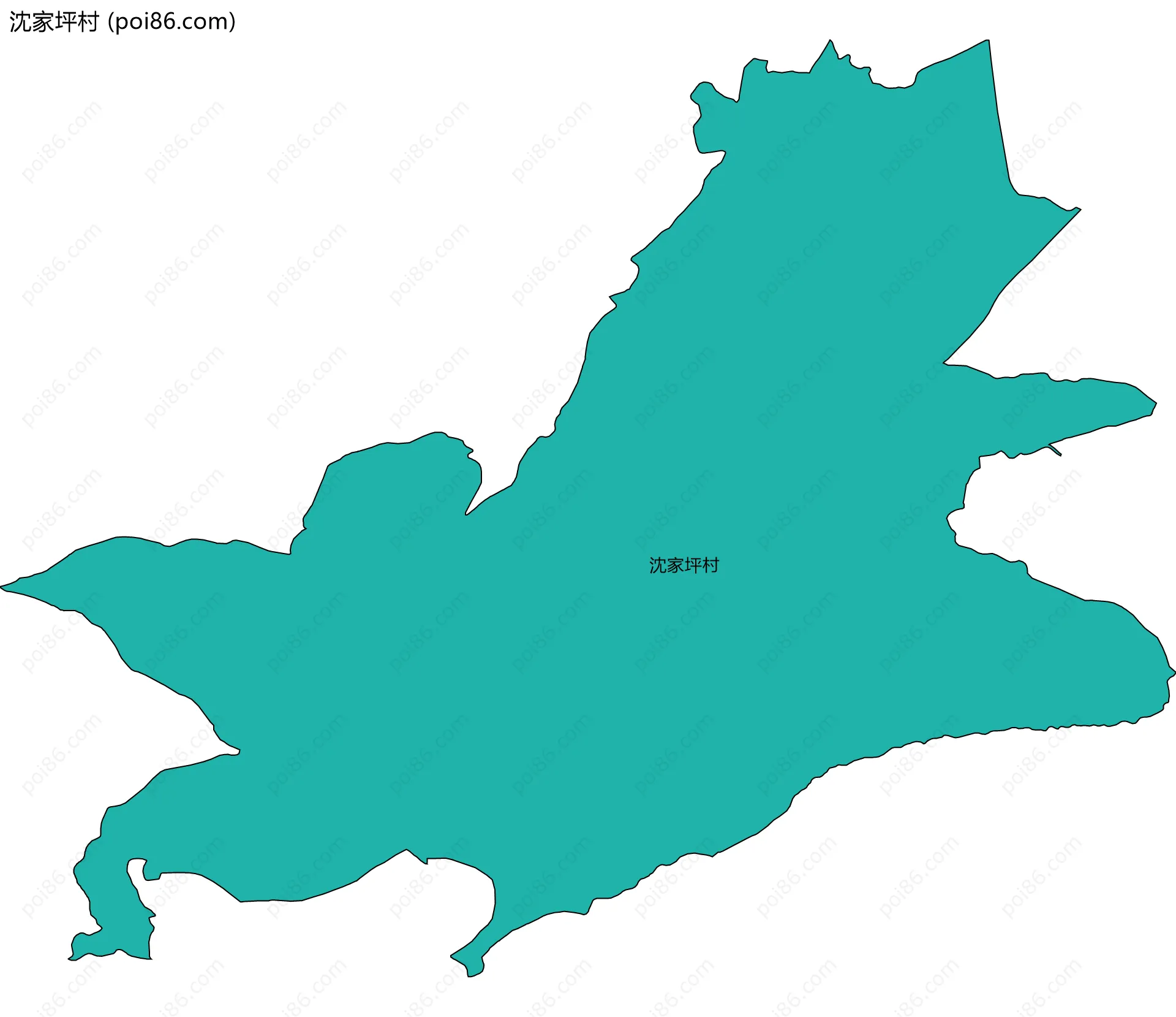 沈家坪村边界地图