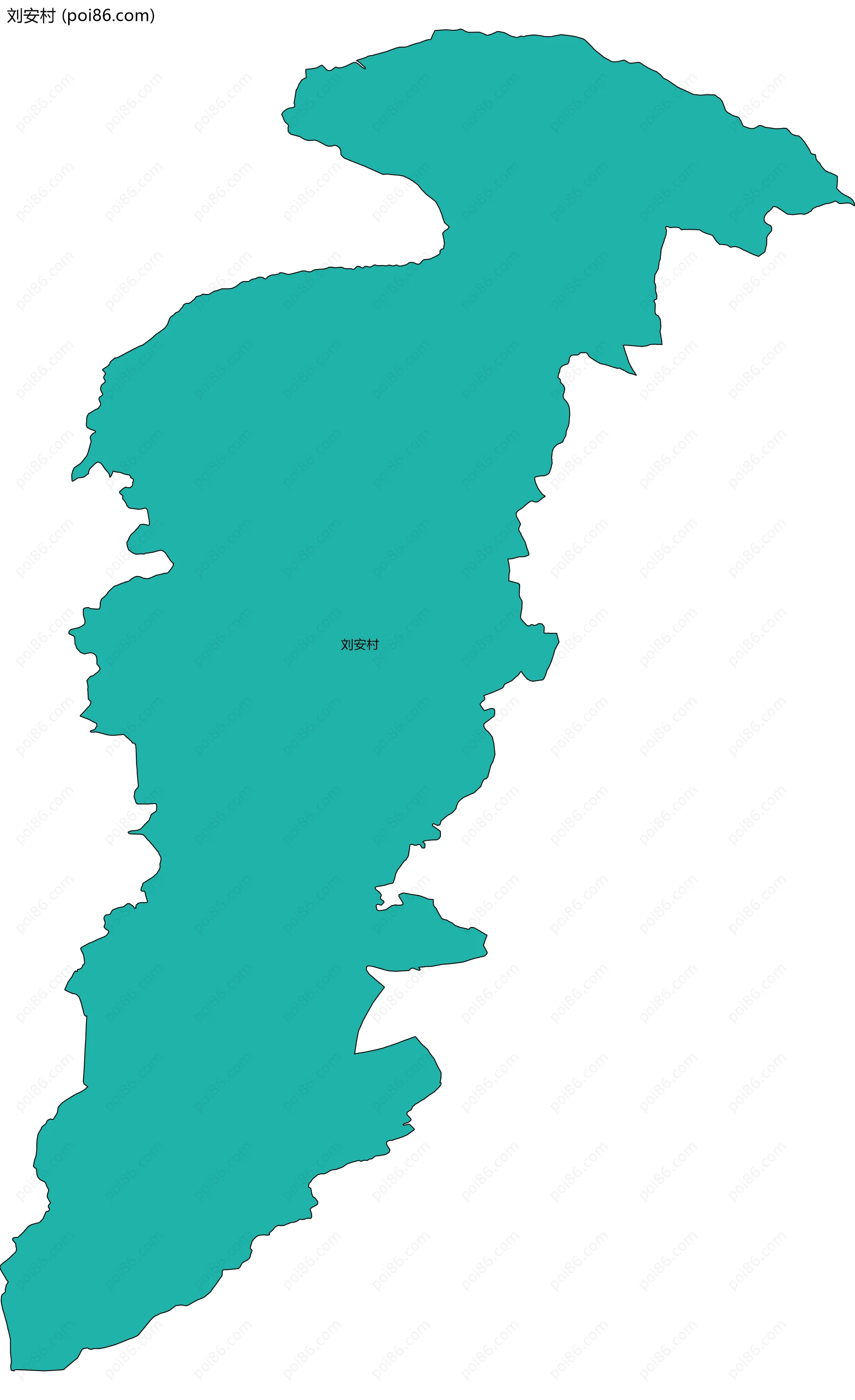 刘安村边界地图