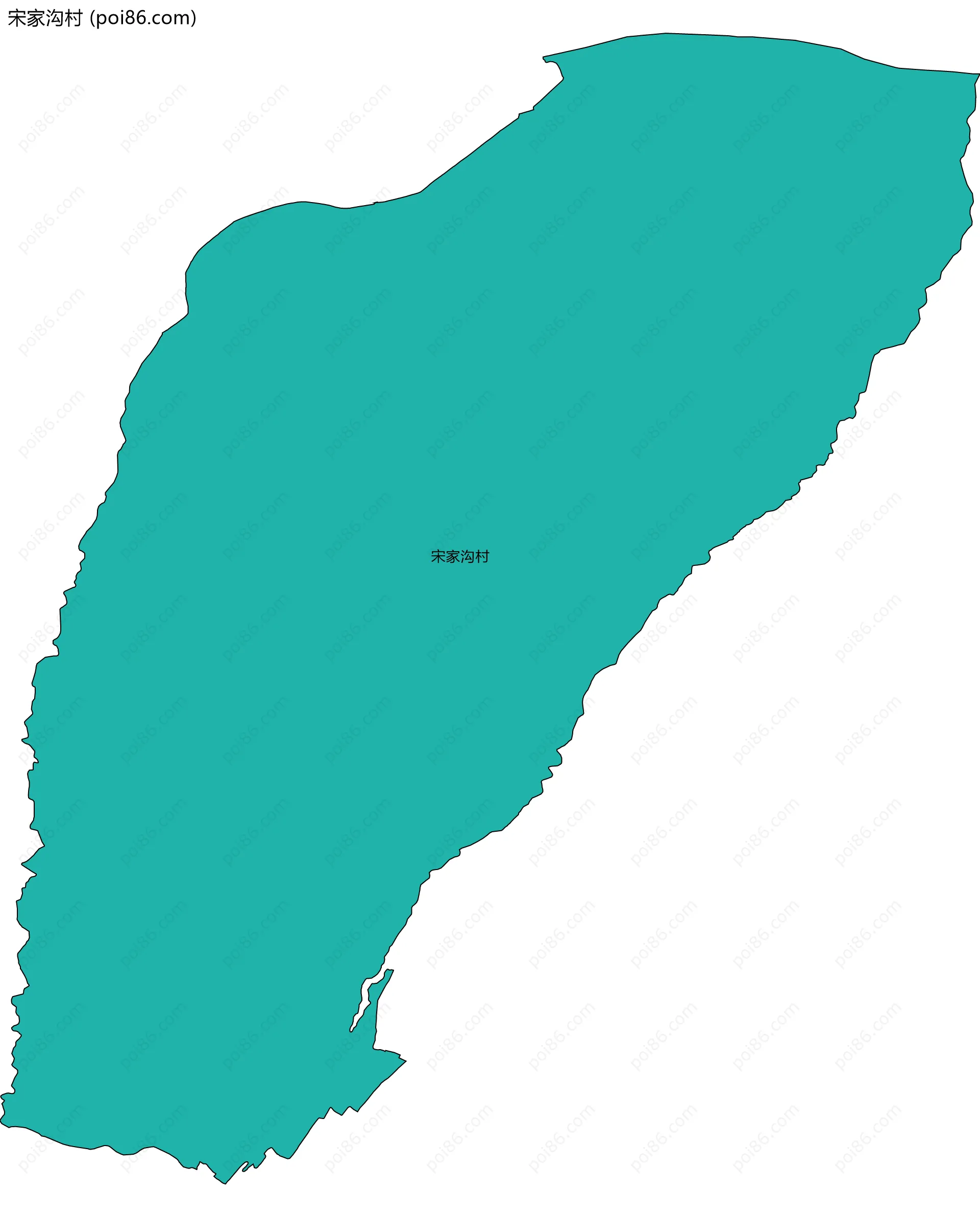 宋家沟村边界地图